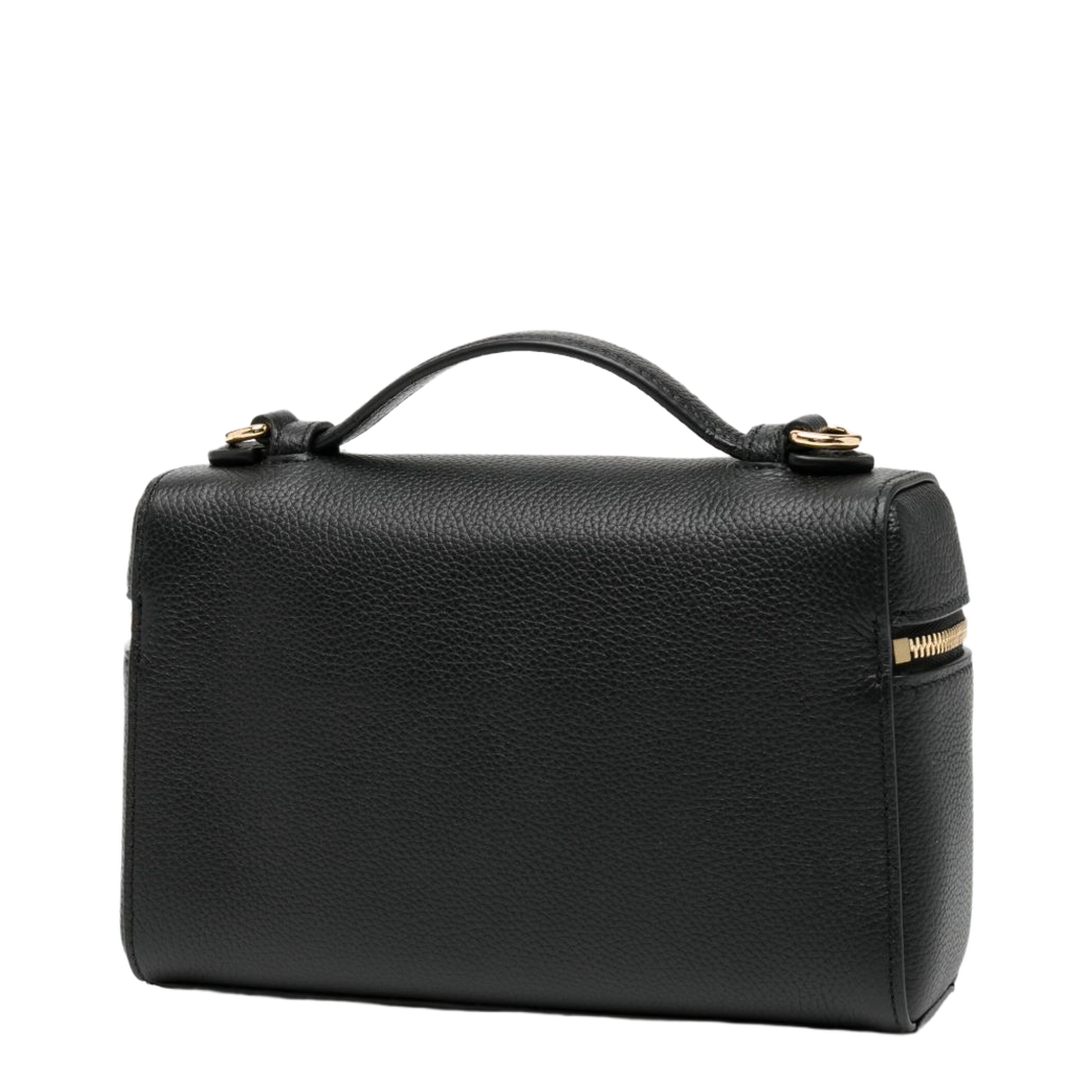 Romy Slim Top Handle Bag - Black