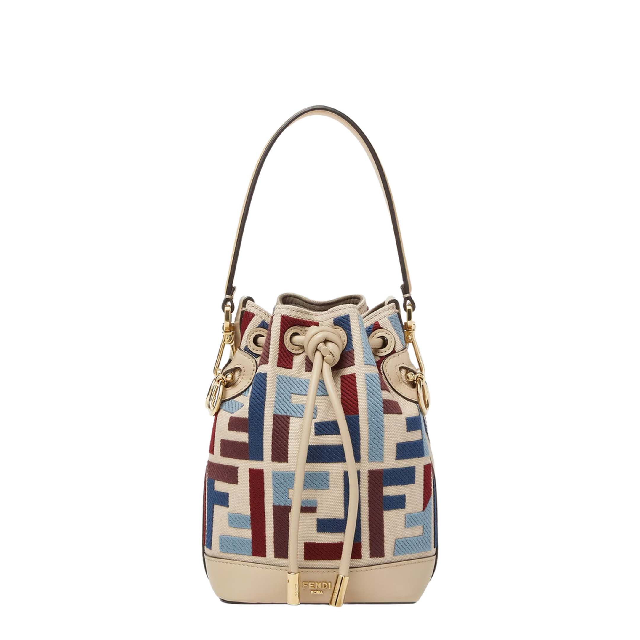 Mon Tresor Mini Canvas Bucket Bag - Multicolour