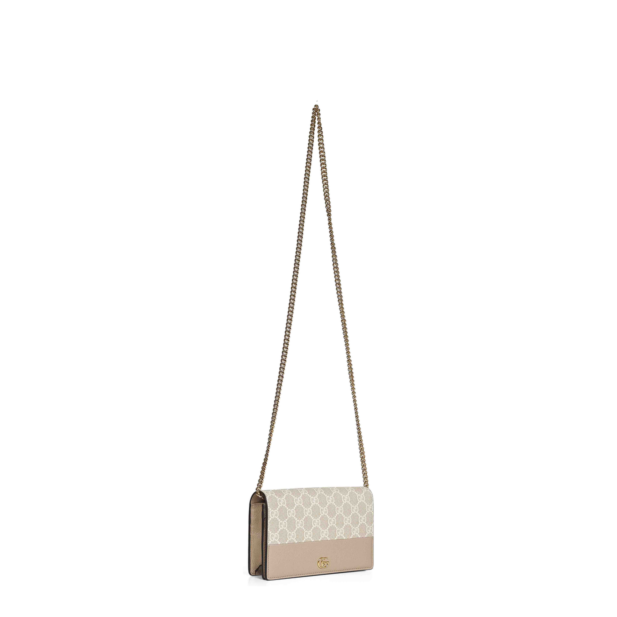 Marmont Mini Chain Clutch Bag - Beige