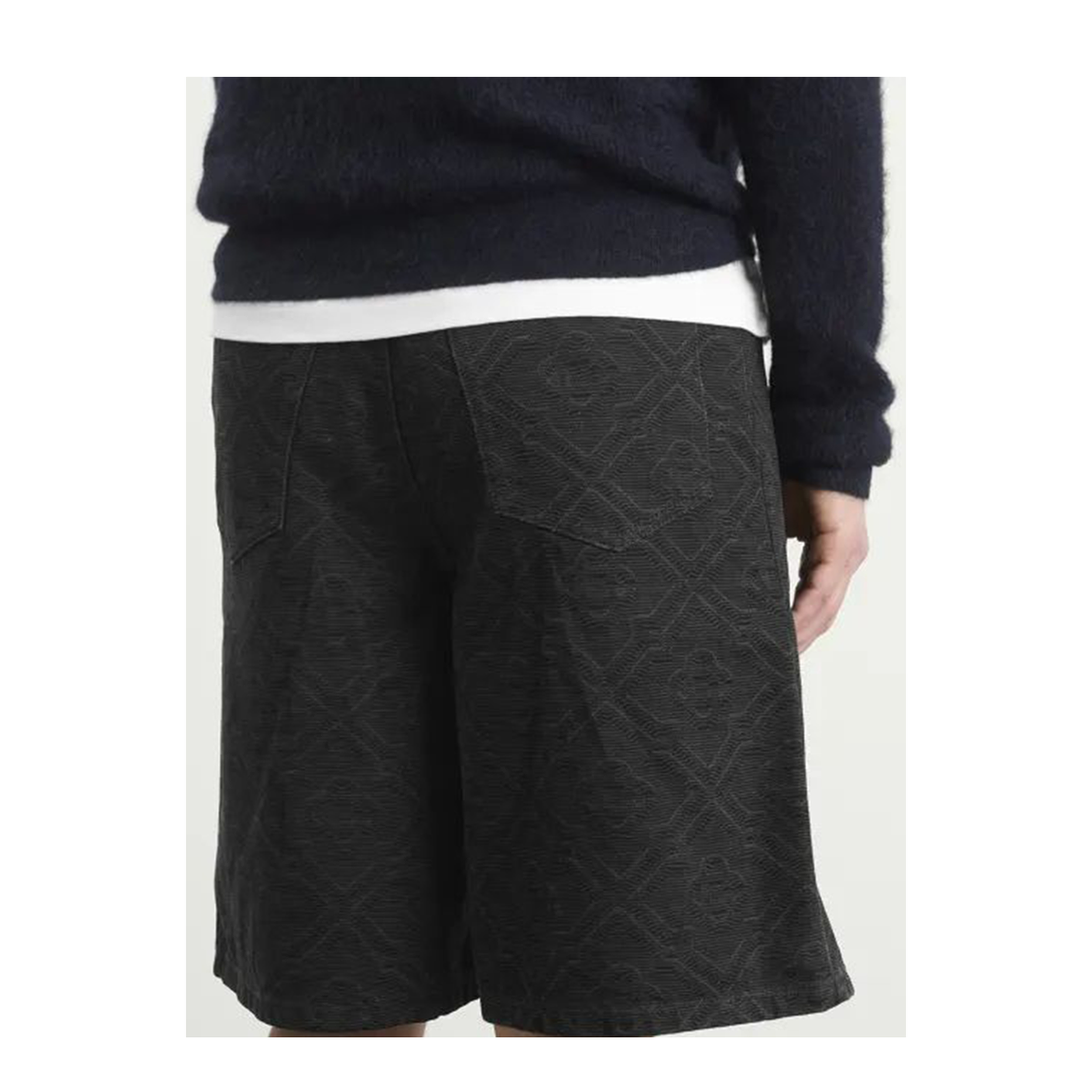 Laser Monogram Denim Shorts