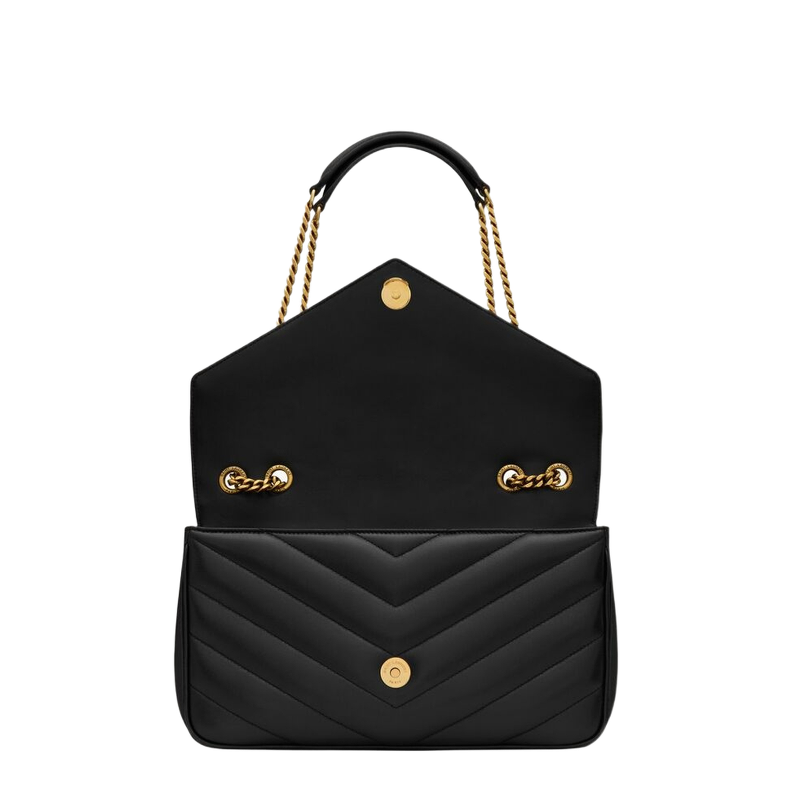 Loulou Medium Leather Shoulder Bags - Black