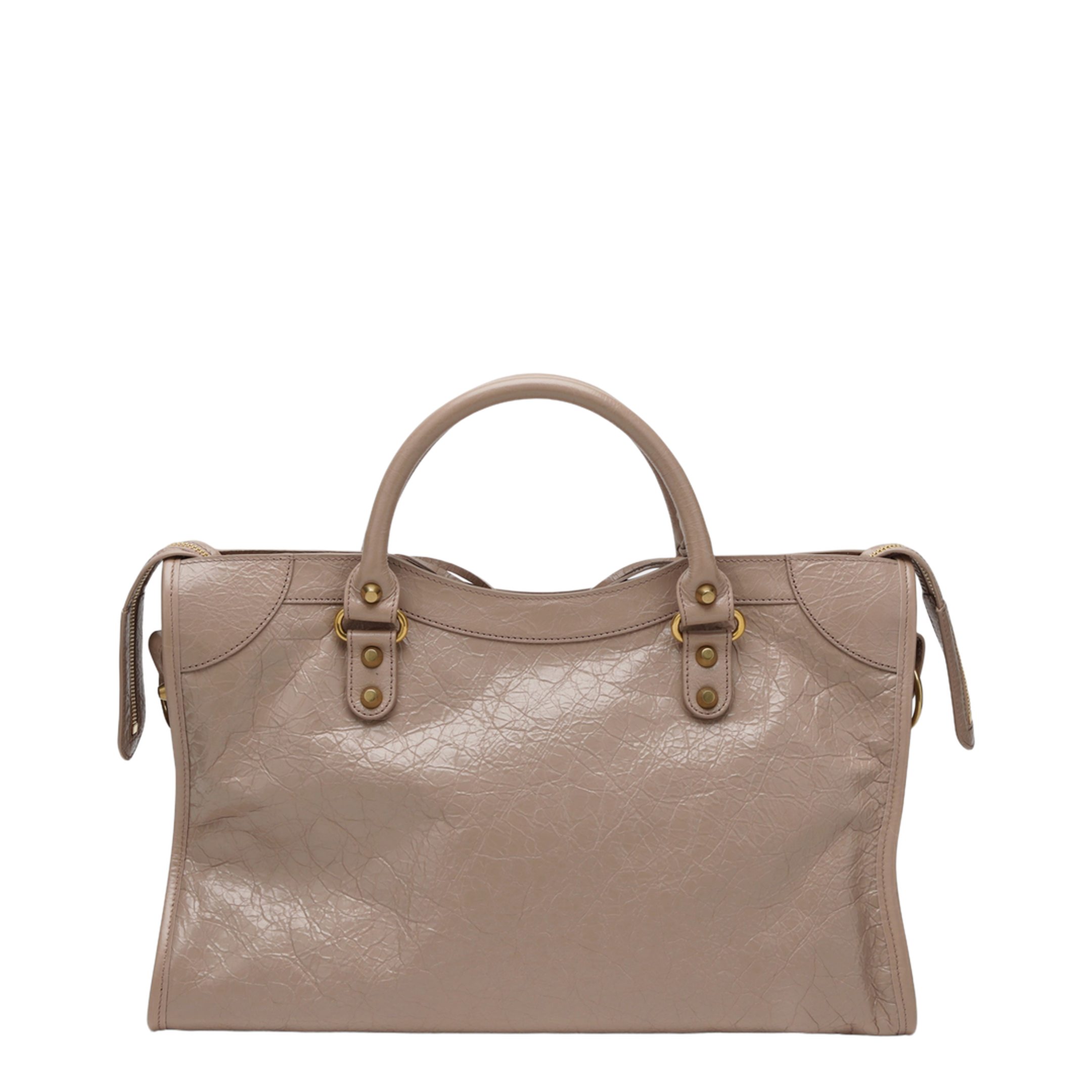 Le City Medium Hammered Lamb Leather Shoulder Bag - Blush Pink
