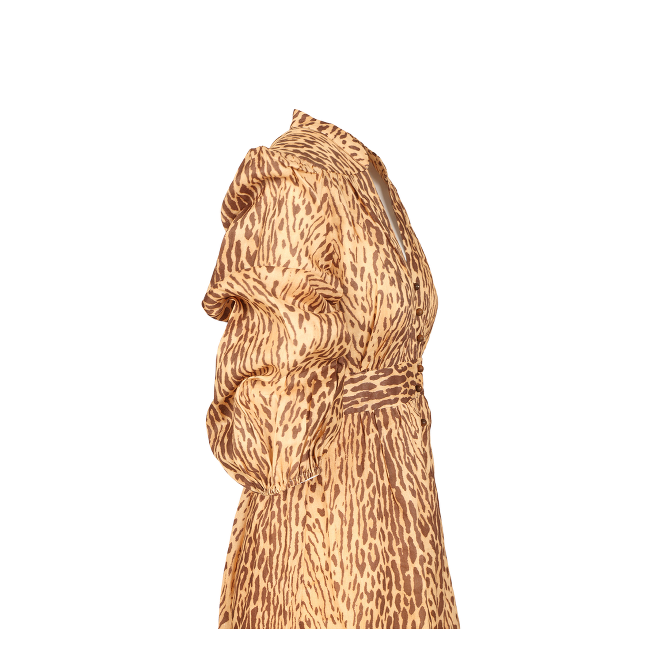 Leopard Print Button Front Dress