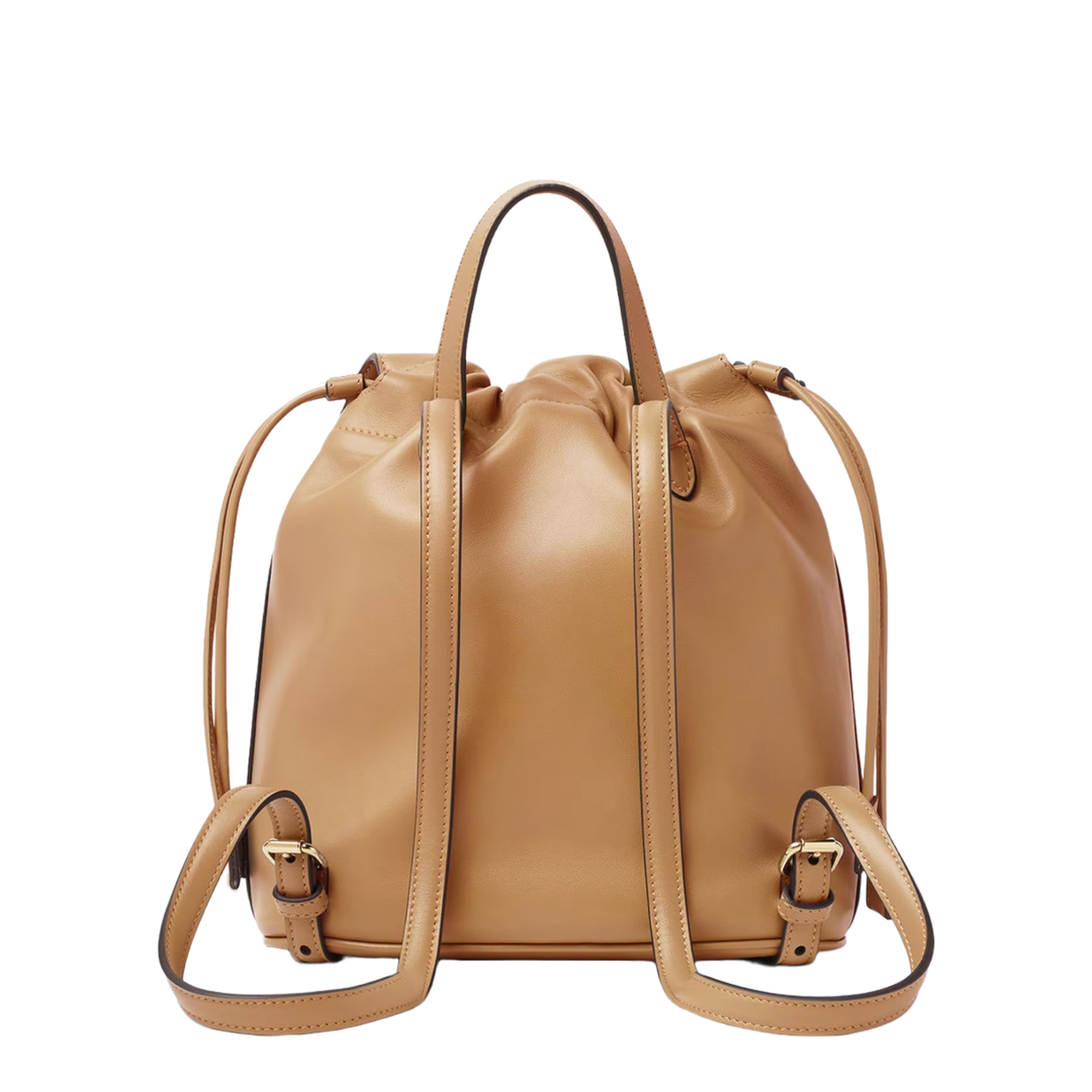 Leather Backpack Beige