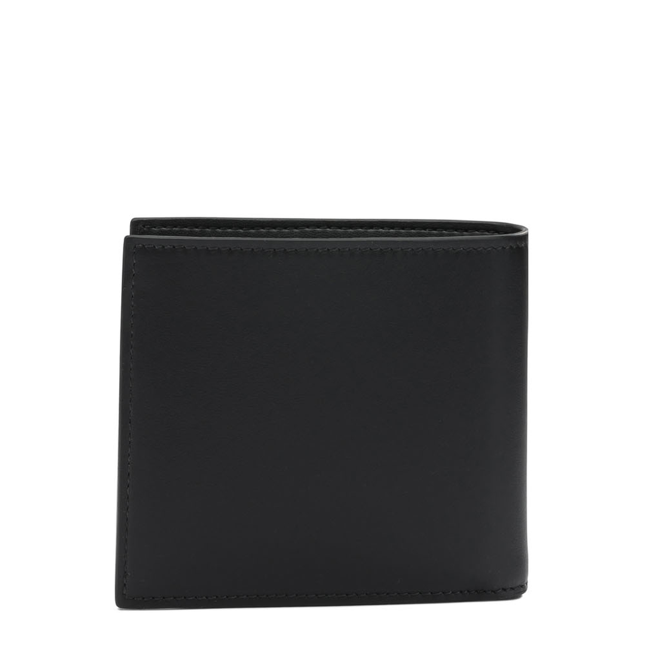 Alexander McQueen McQueen Bifold Wallet With Logo In Black Calfskin