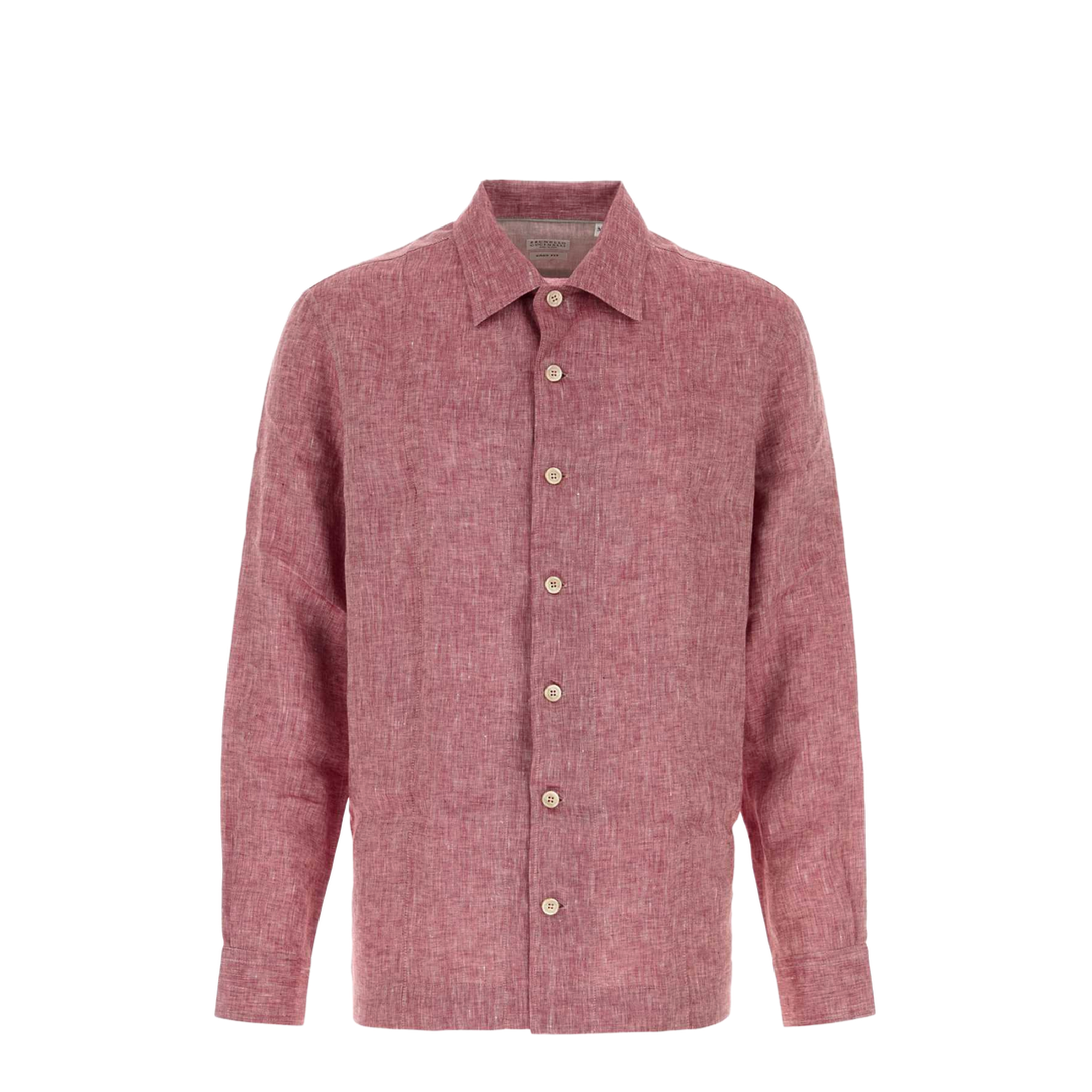 Men's Linen Shirt - Cherry