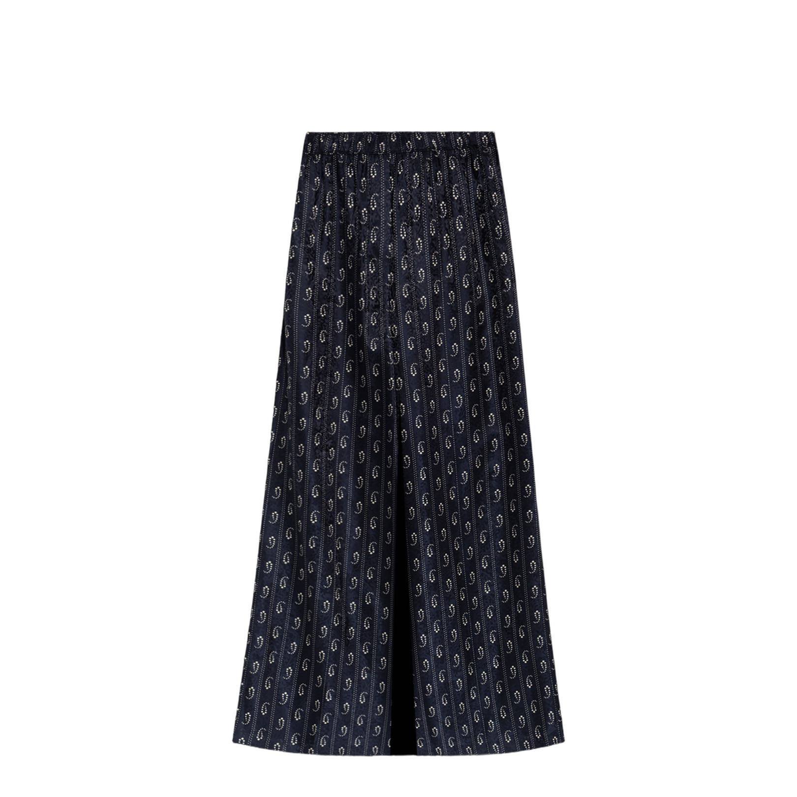 Patterned Wide Leg Trousers