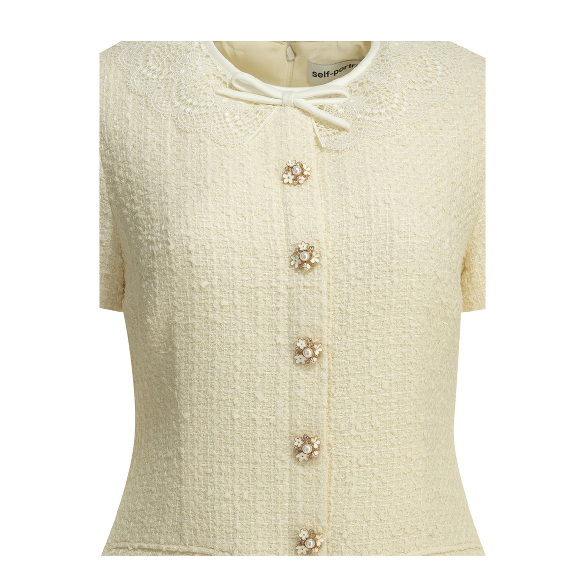 MAYFEYR - Self Portrait - Lace Detailed Short Dress - PF26002SBCCREAM