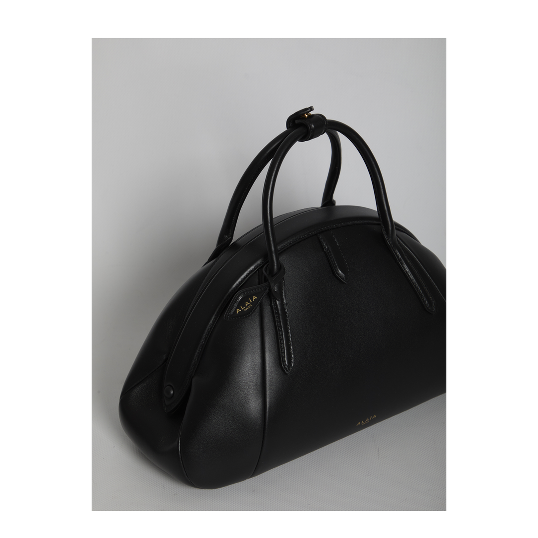 Purse Calfskin Top Handle Bag - Noir