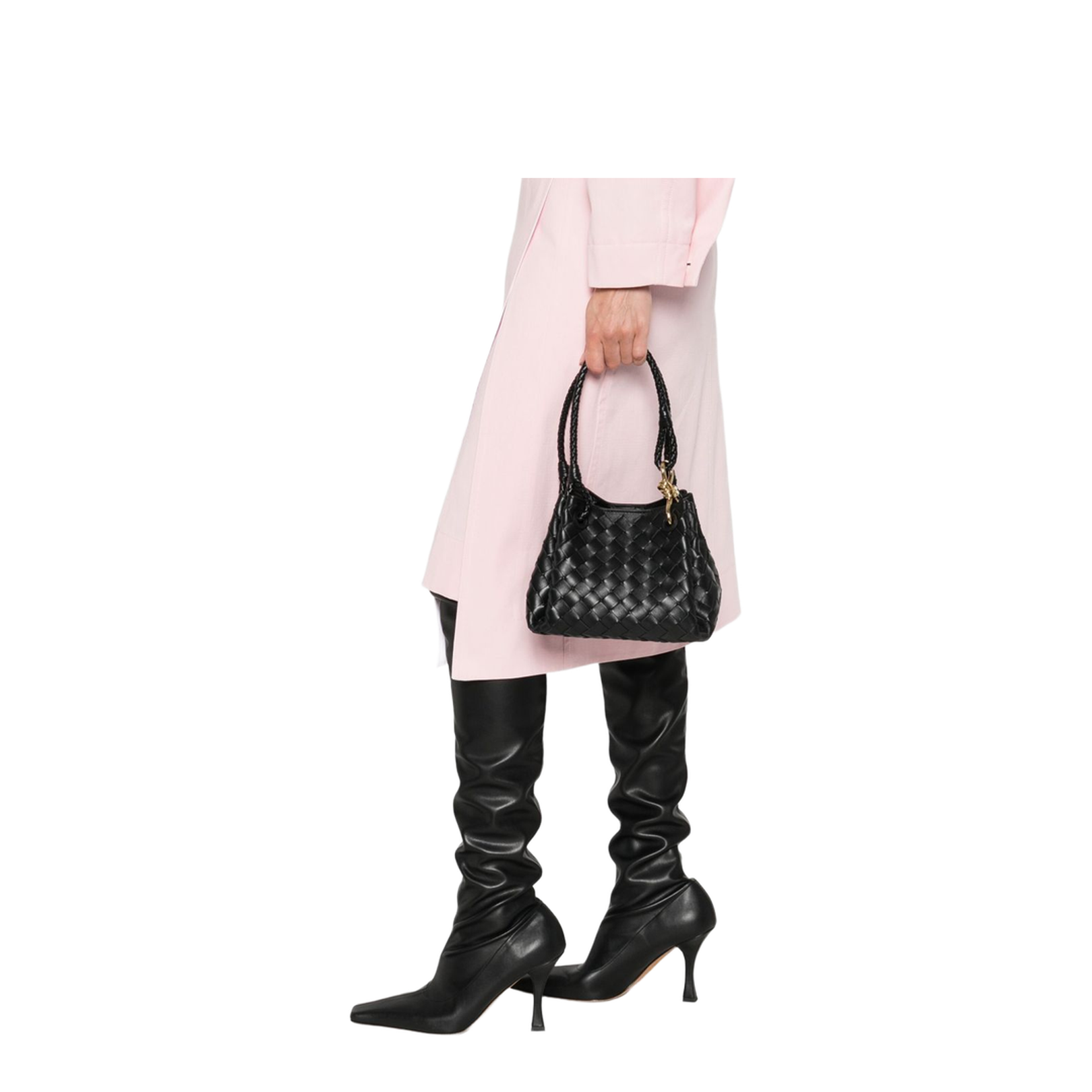 Intrecciato Leather Shoulder Bag