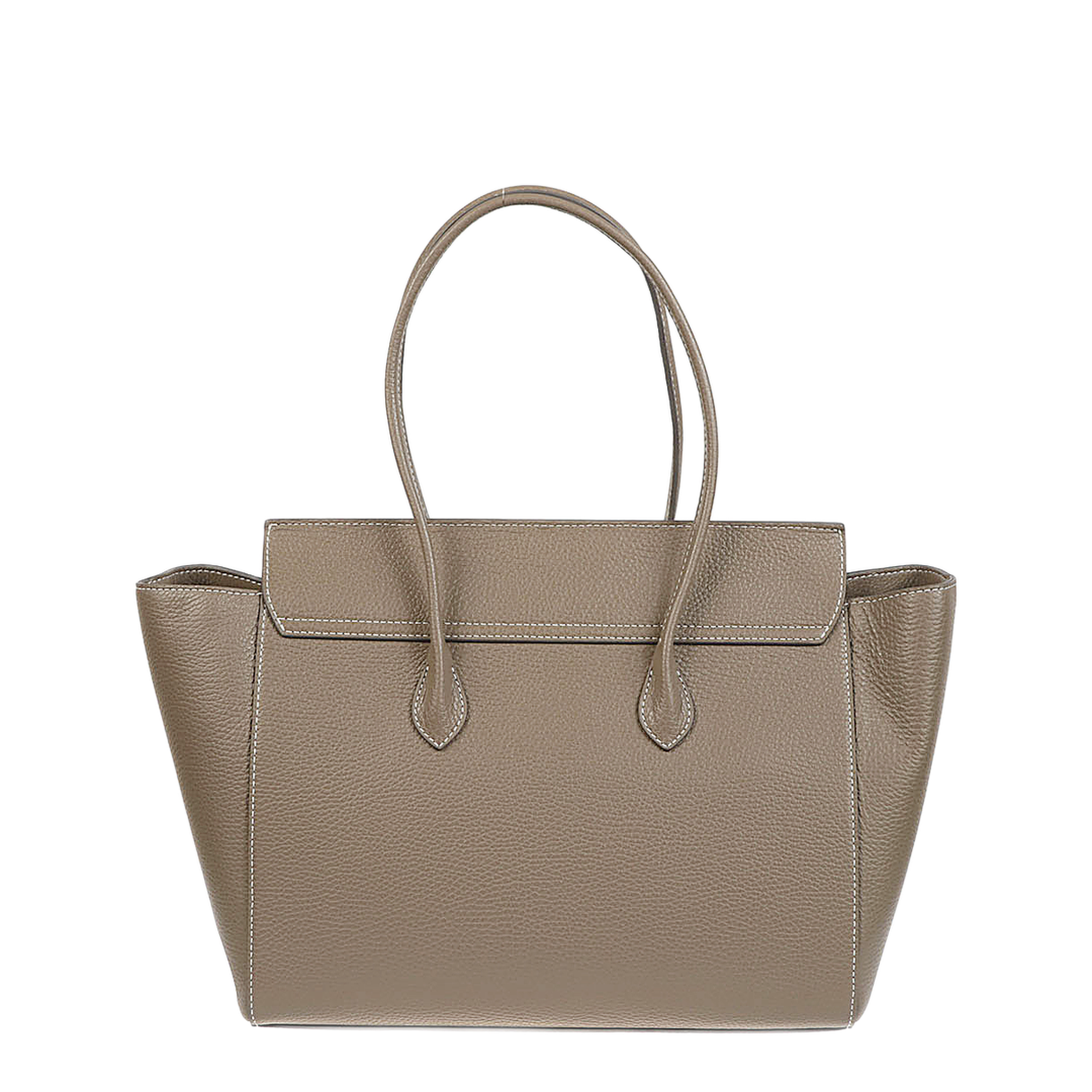 MAYFEYR - ROUNN - Felice Flap Leather Tote Bag - FELICEFLAP31TAUPE