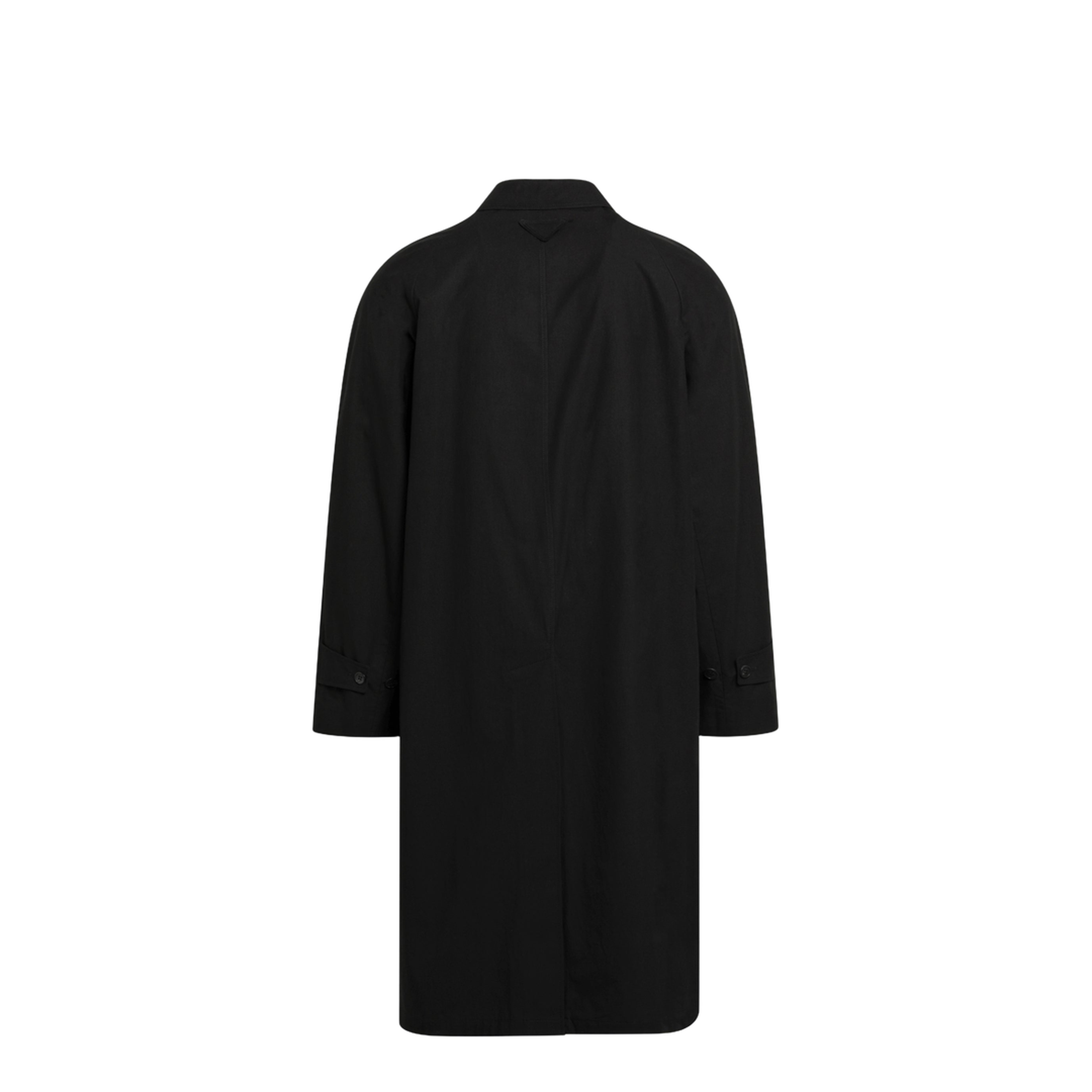 Black Cotton Overcoat