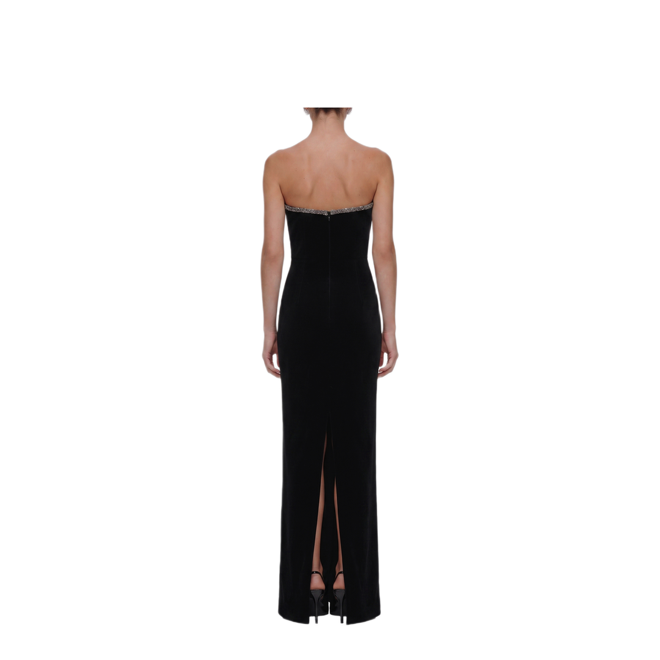 MAYFEYR - Self Portrait - Black Velvet Maxi Dress - AW26-161XB