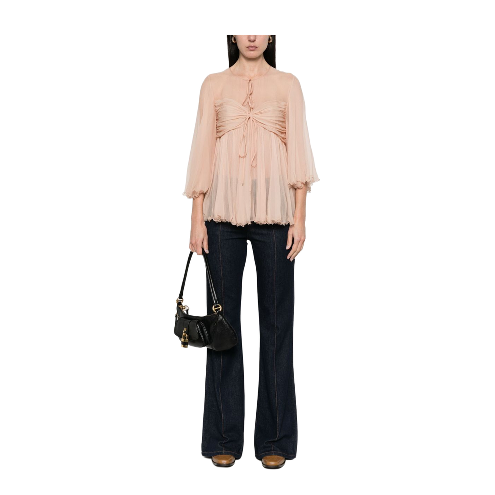 Silk Pleated Tank Top