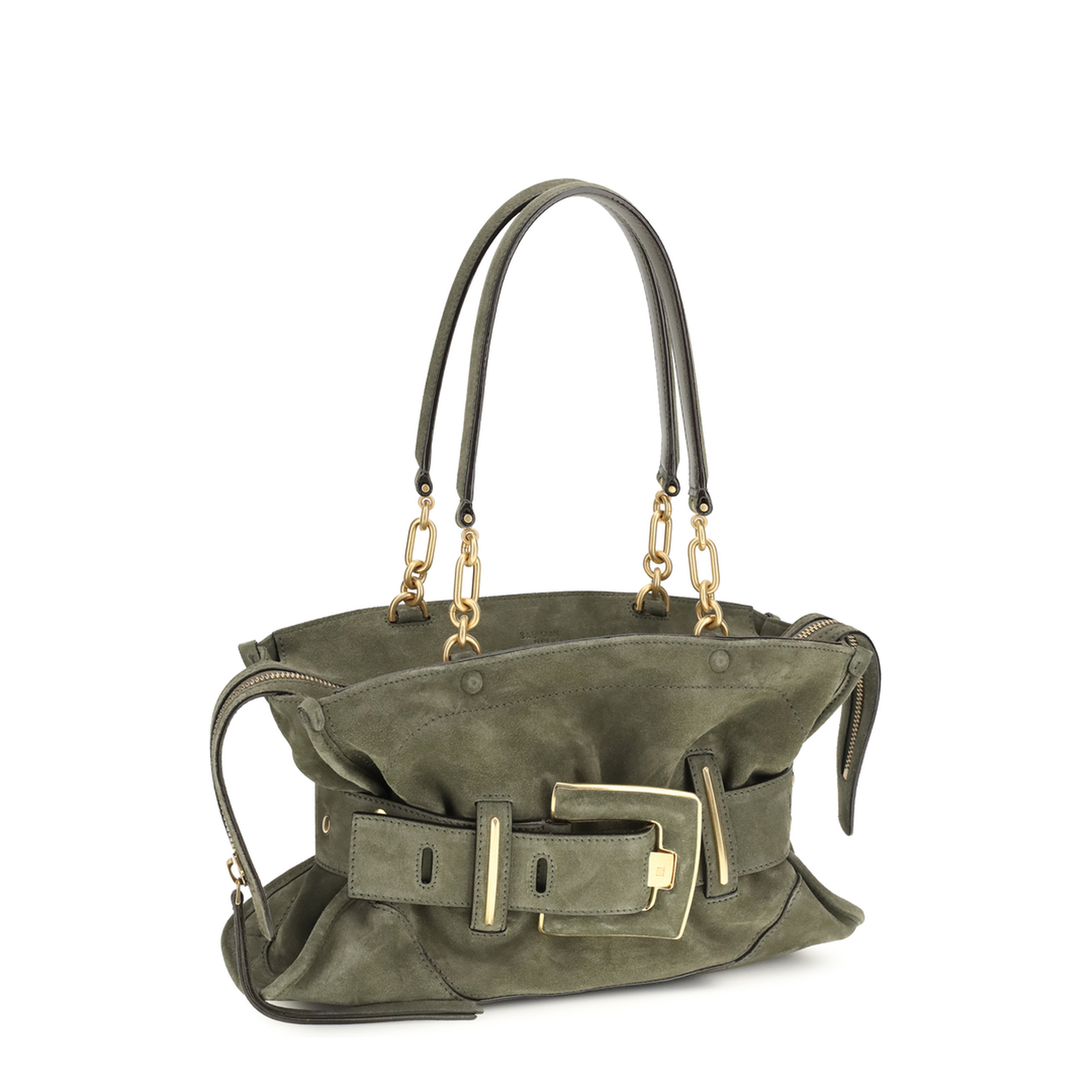 MAYFEYR - Balmain - Anthem Bag In Suede Leather - GN0DB035LCAO