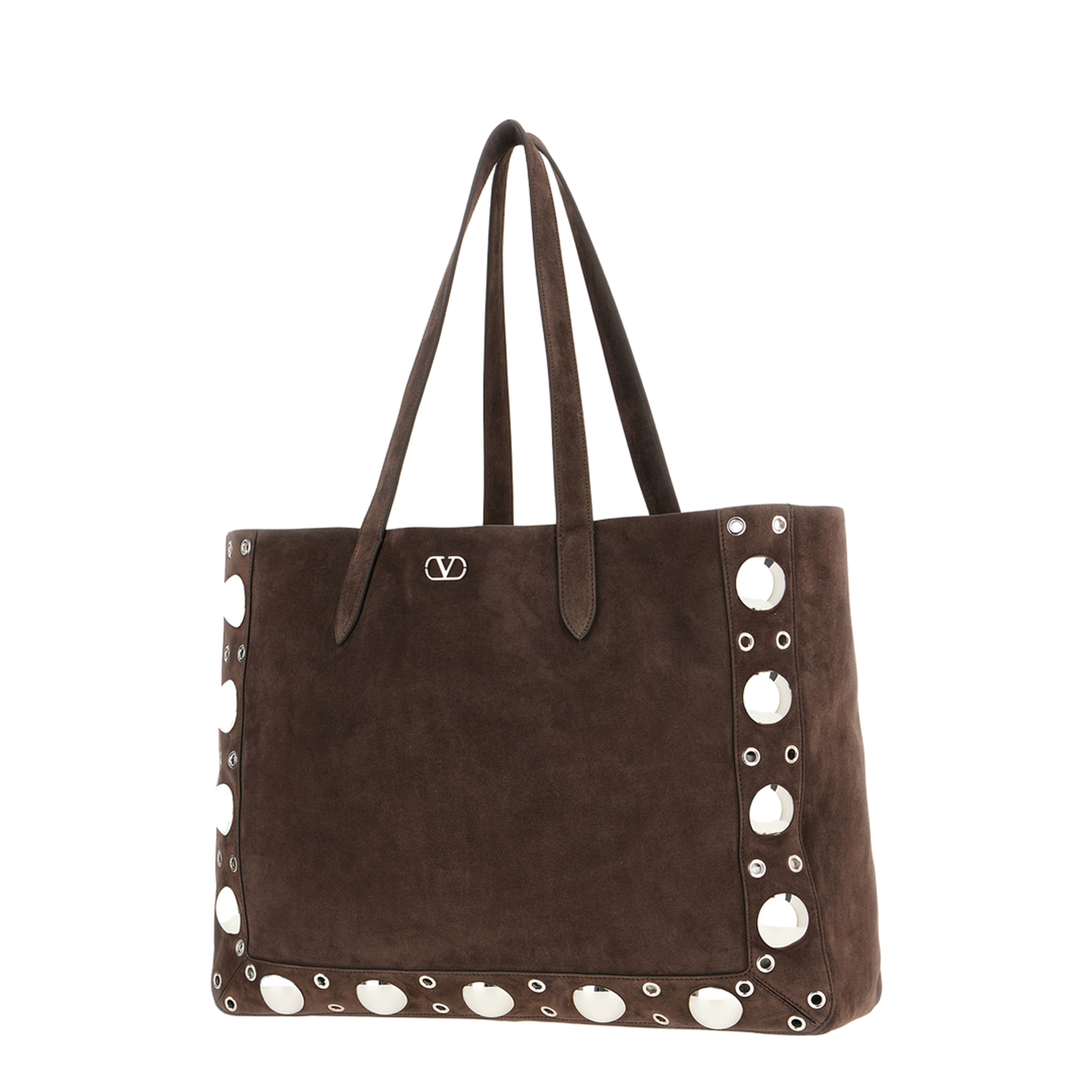 Brown Suede Shopping Bag