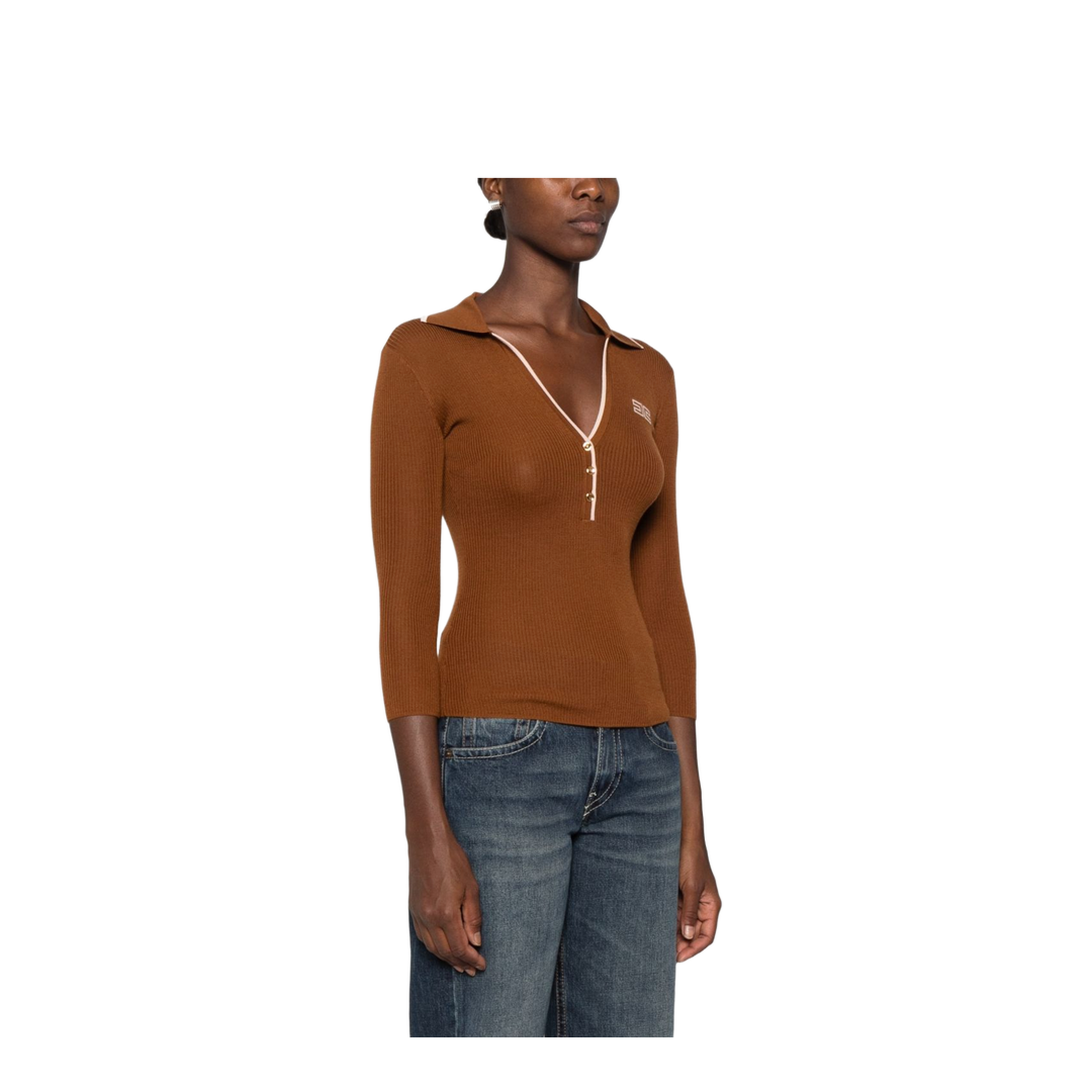 MAYFEYR - Elisabetta Franchi - T-Shirts And Polos Brown - MK17B66E2FQ4