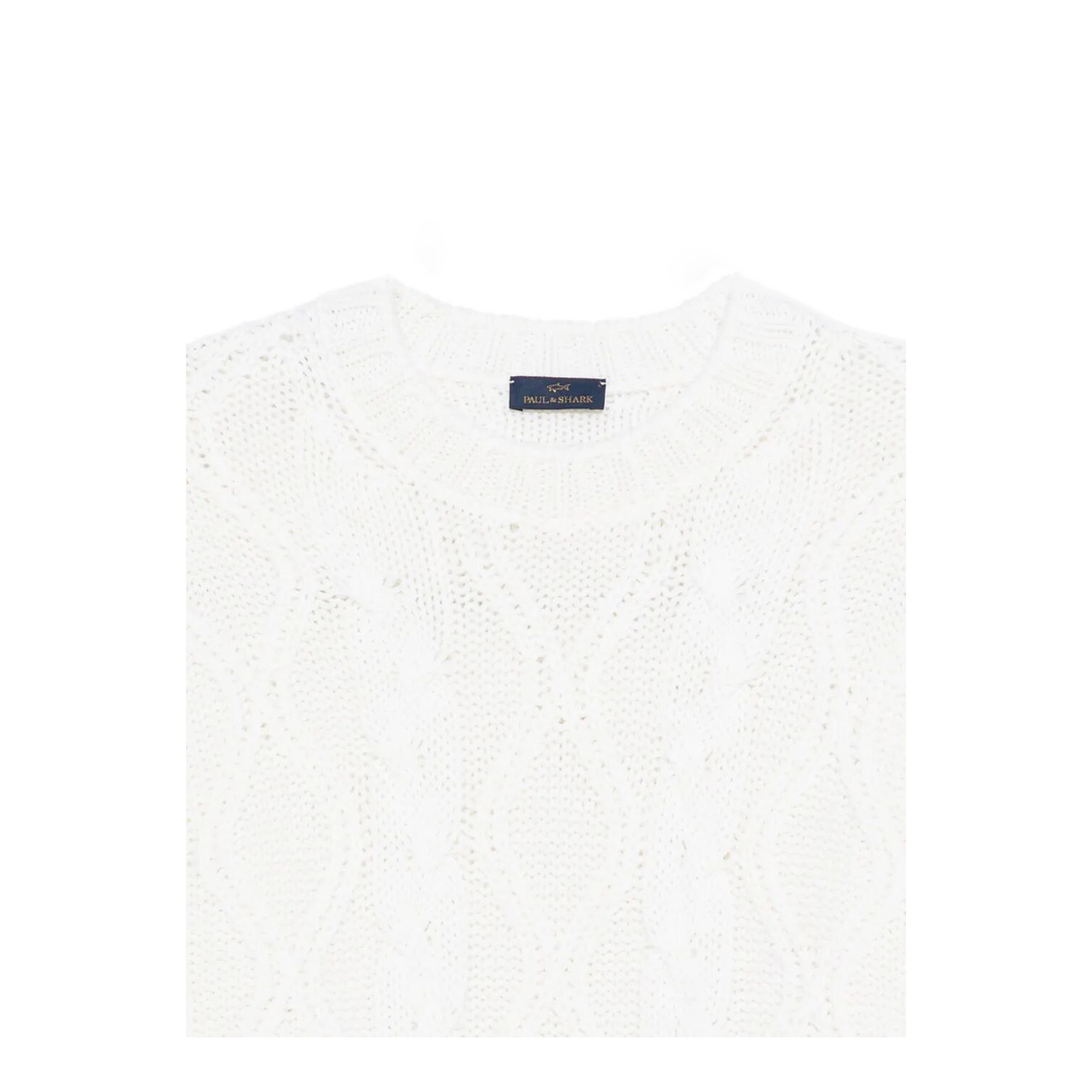 MAYFEYR - PAUL & SHARK - Cable Knit Crewneck Wool Sweater - 15311085010