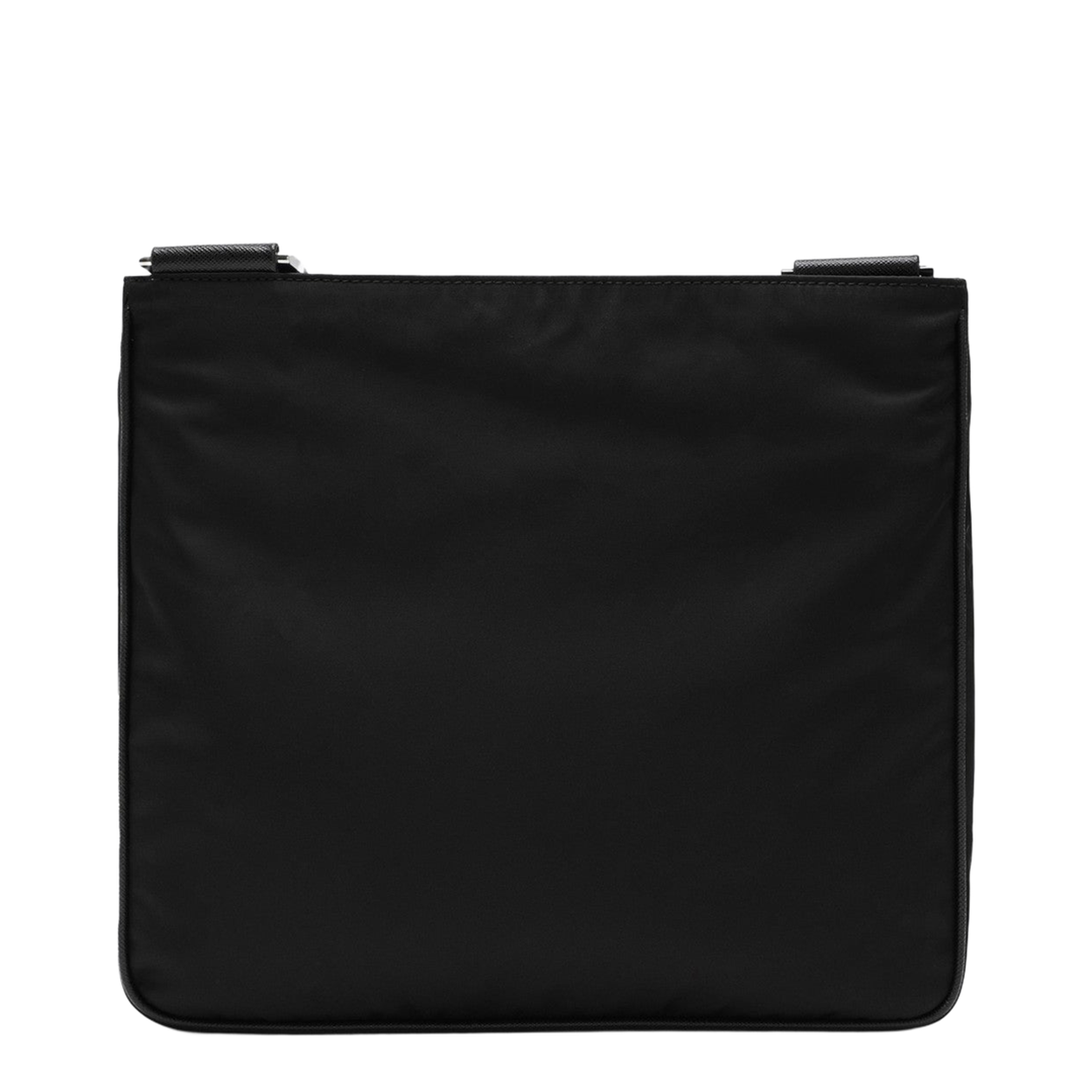 Re-Nylon Re-Nylon and Saffiano Leather Shoulder Bag - Black