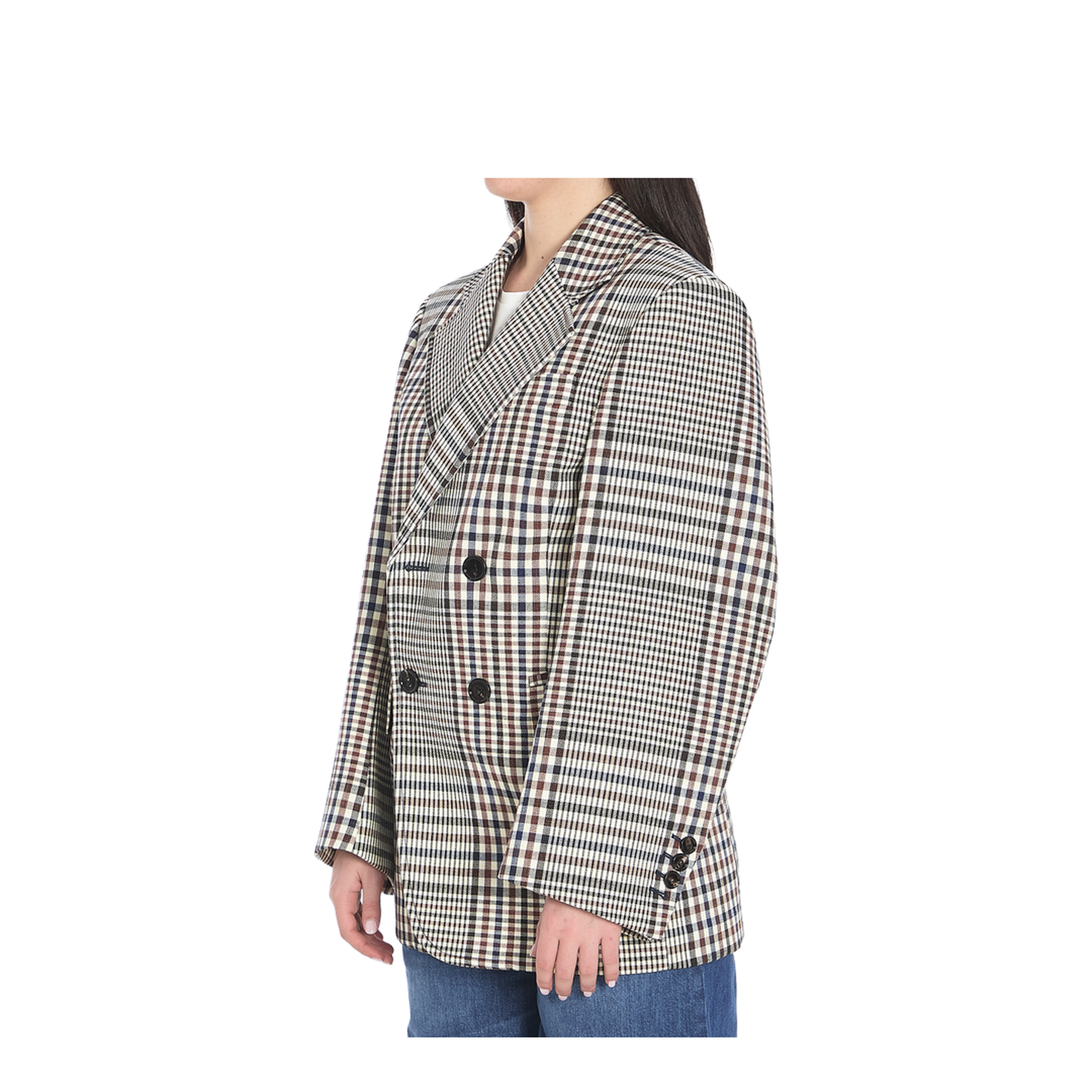 MAYFEYR - Bottega Veneta - Double-Breasted Check Blazer - 812007V4Y602408