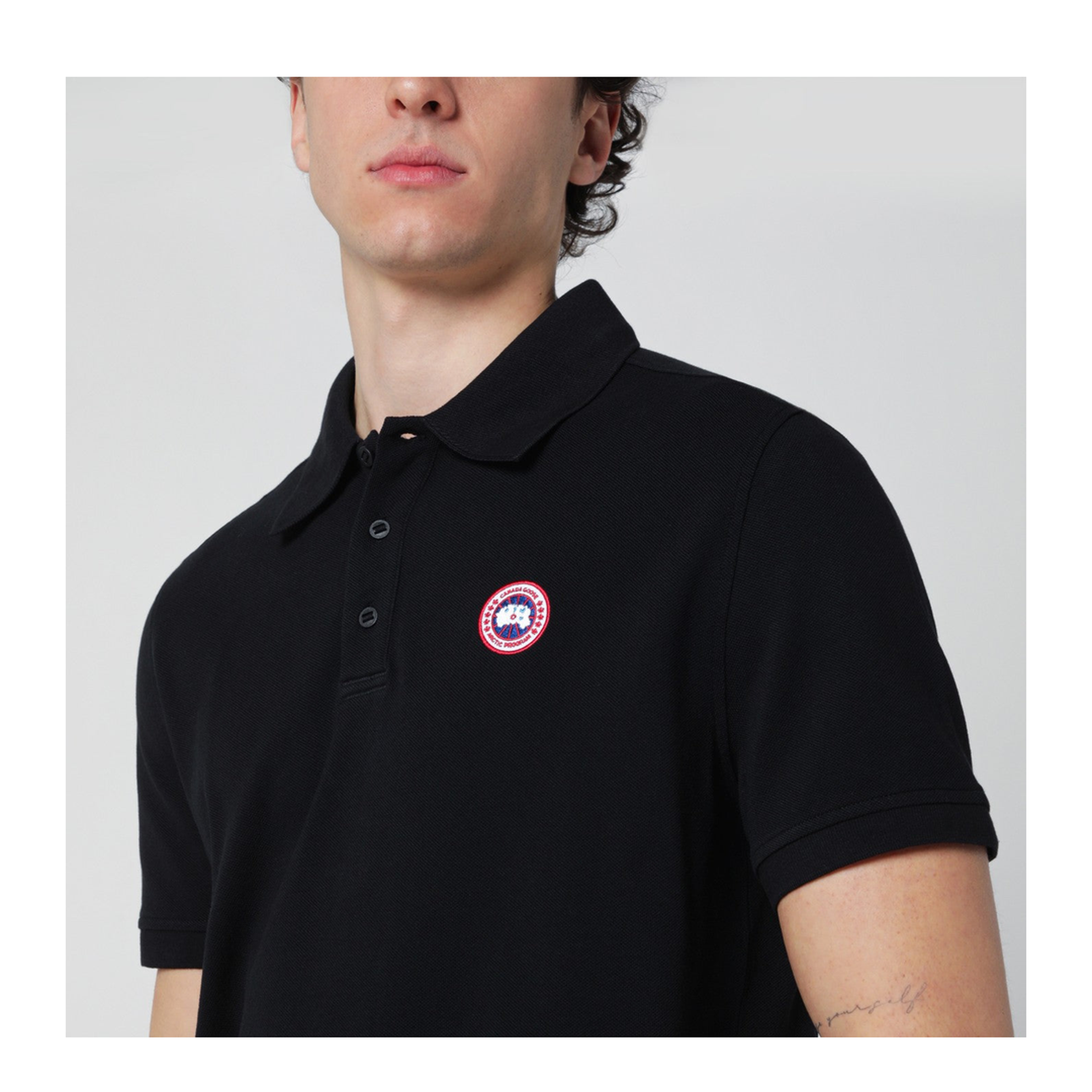 MAYFEYR - Canada Goose - Black Polo Shirt With Logo Patch - 1600MCO9061
