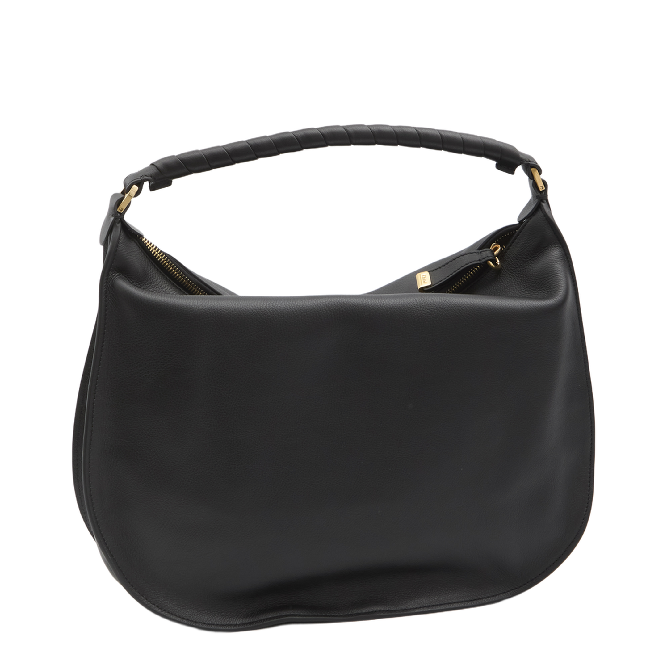 Shoulder Bag in Soft Leather Black
