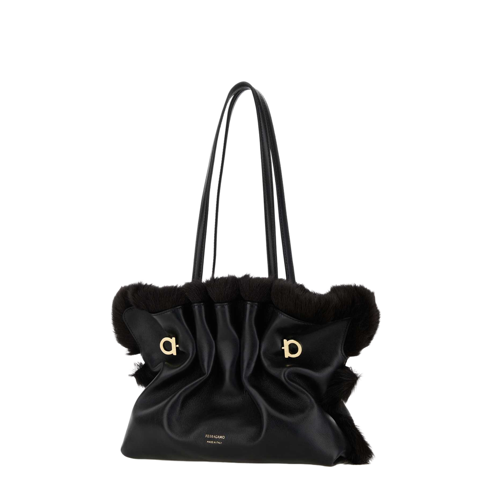 Black Leather Shoulder Bag