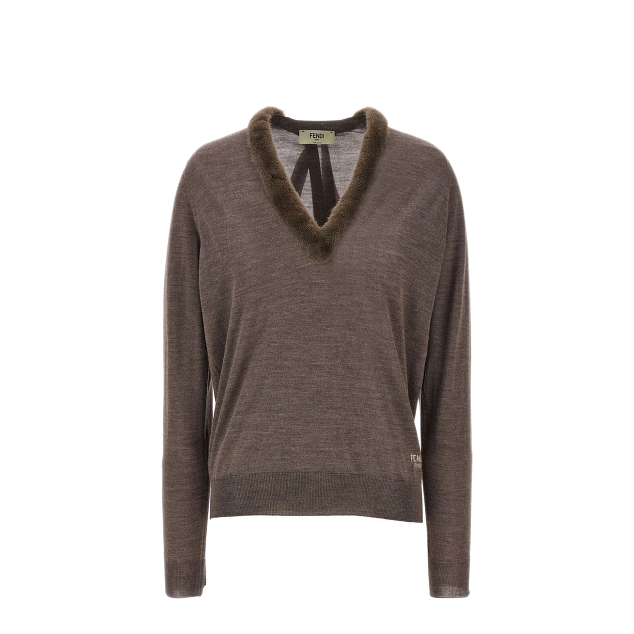 MAYFEYR - Fendi - Wool And Silk V-Neck Jumper - FZXC82ATPEF1QYK