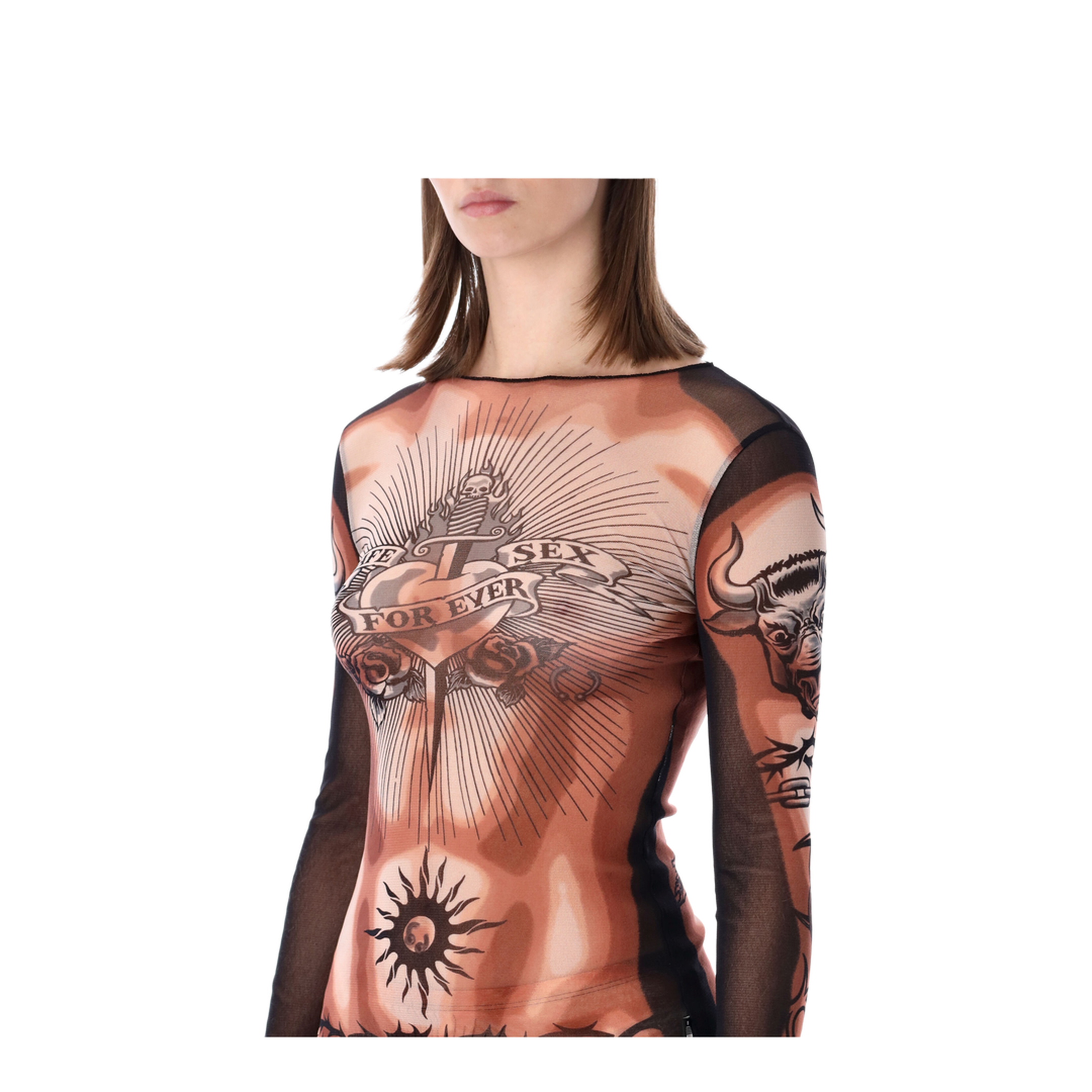 Safe Sex Tattoo Print Top