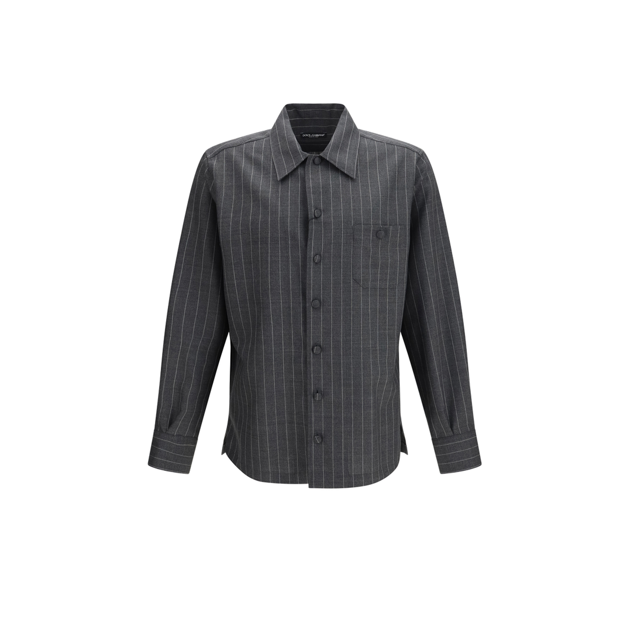 MAYFEYR - Dolce & Gabbana - Pinstripe Wool Shirt - G5NU8ZFR23B