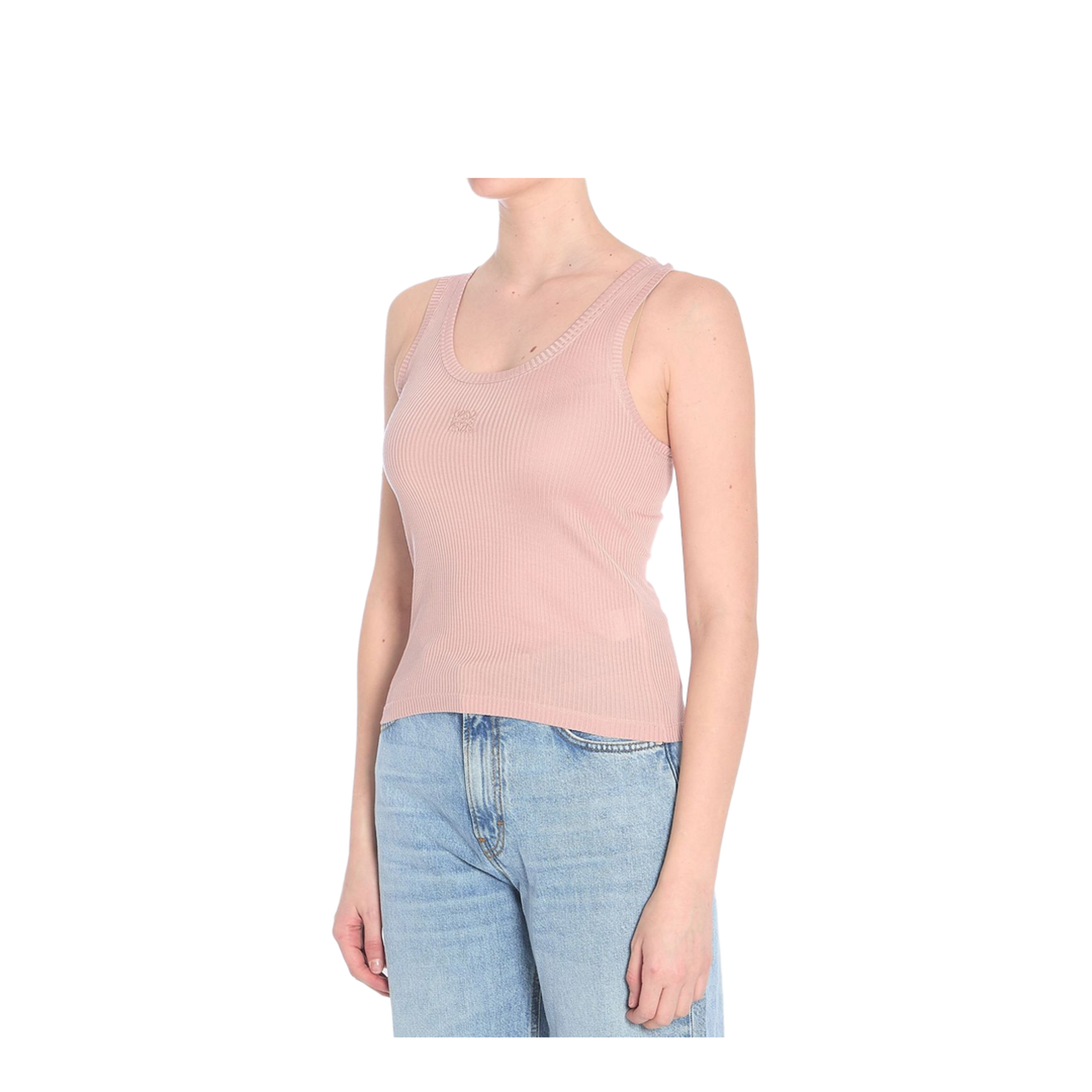 Anagram Tank Top in Silk Pink