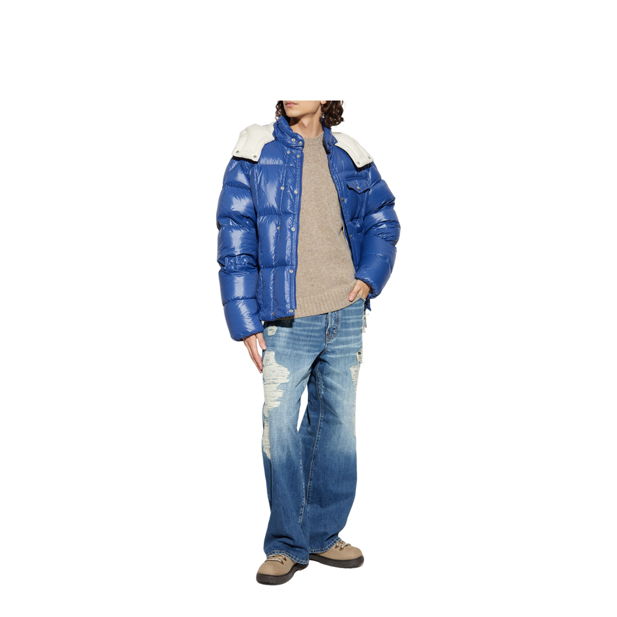 Serfanto Short Down Jacket Blue