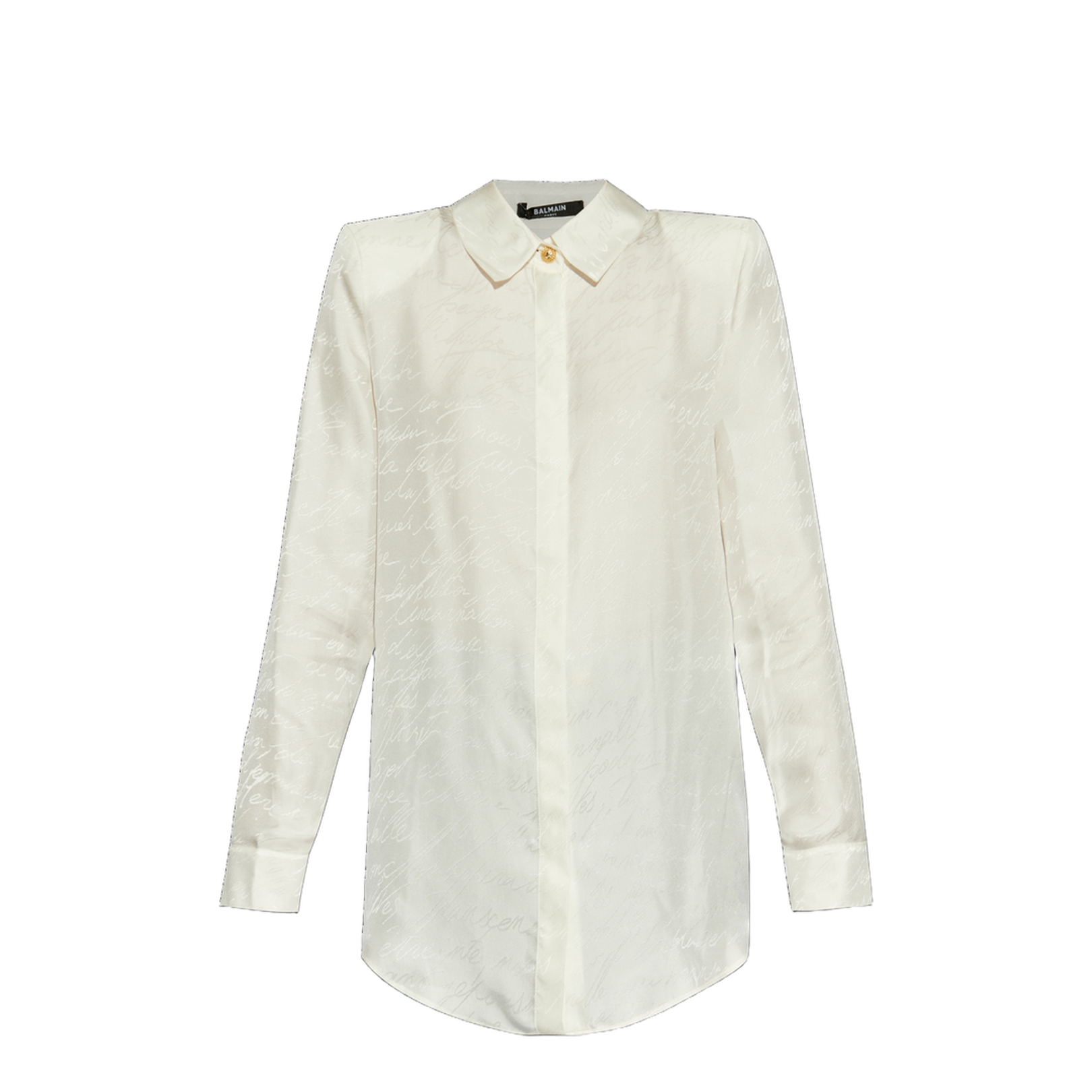 Satin Shirt with Monogram