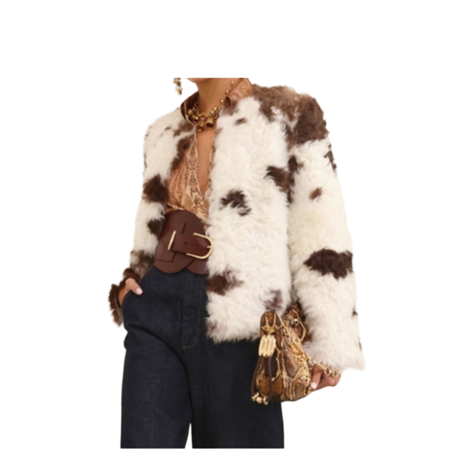 Hypnotic Spot Shearling Jacket