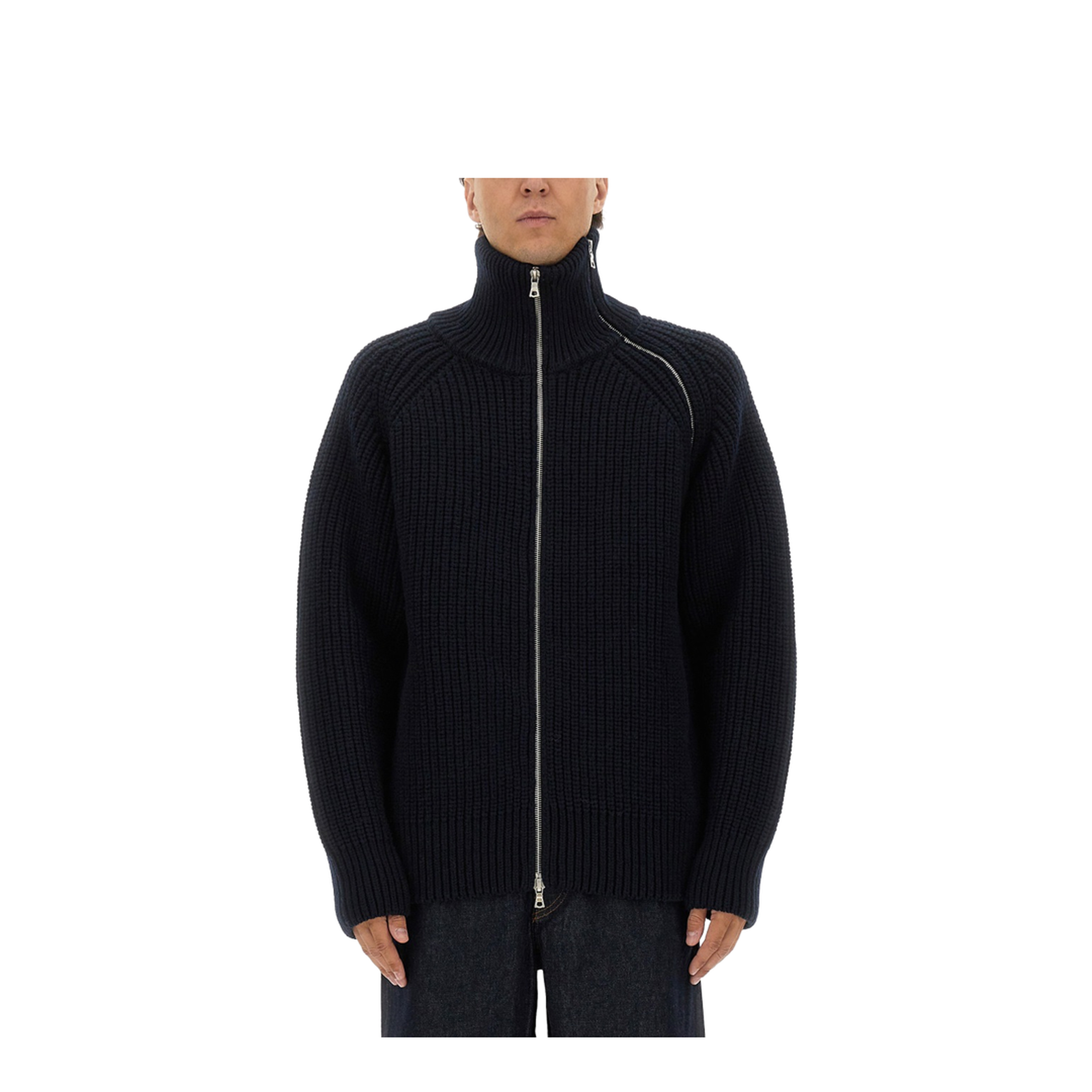 Zippered Wool Sweater