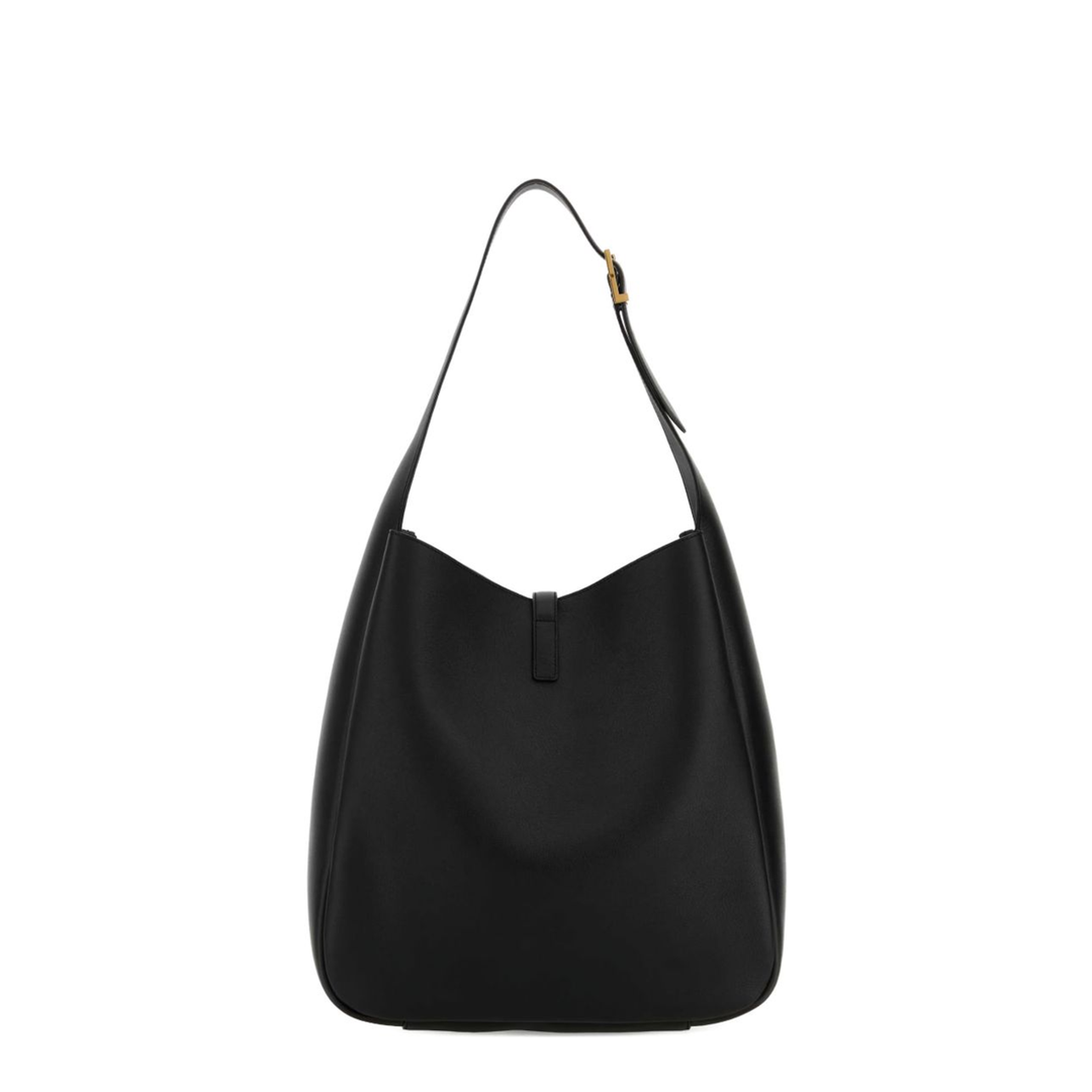 Le 5 À 7 Supple Large Grained Calfskin Shoulder Bag - Black