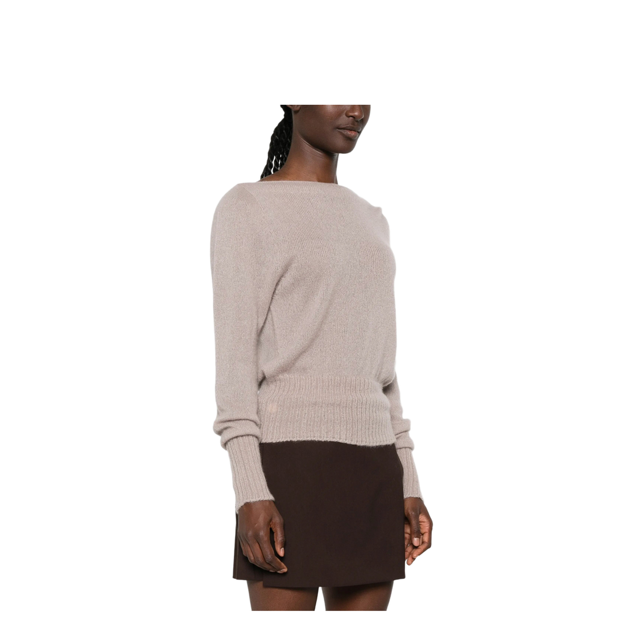 MAYFEYR - Tom Ford - Long Sleeve Boat Neck Knit With Metal Plaque - MAK1380YAX921