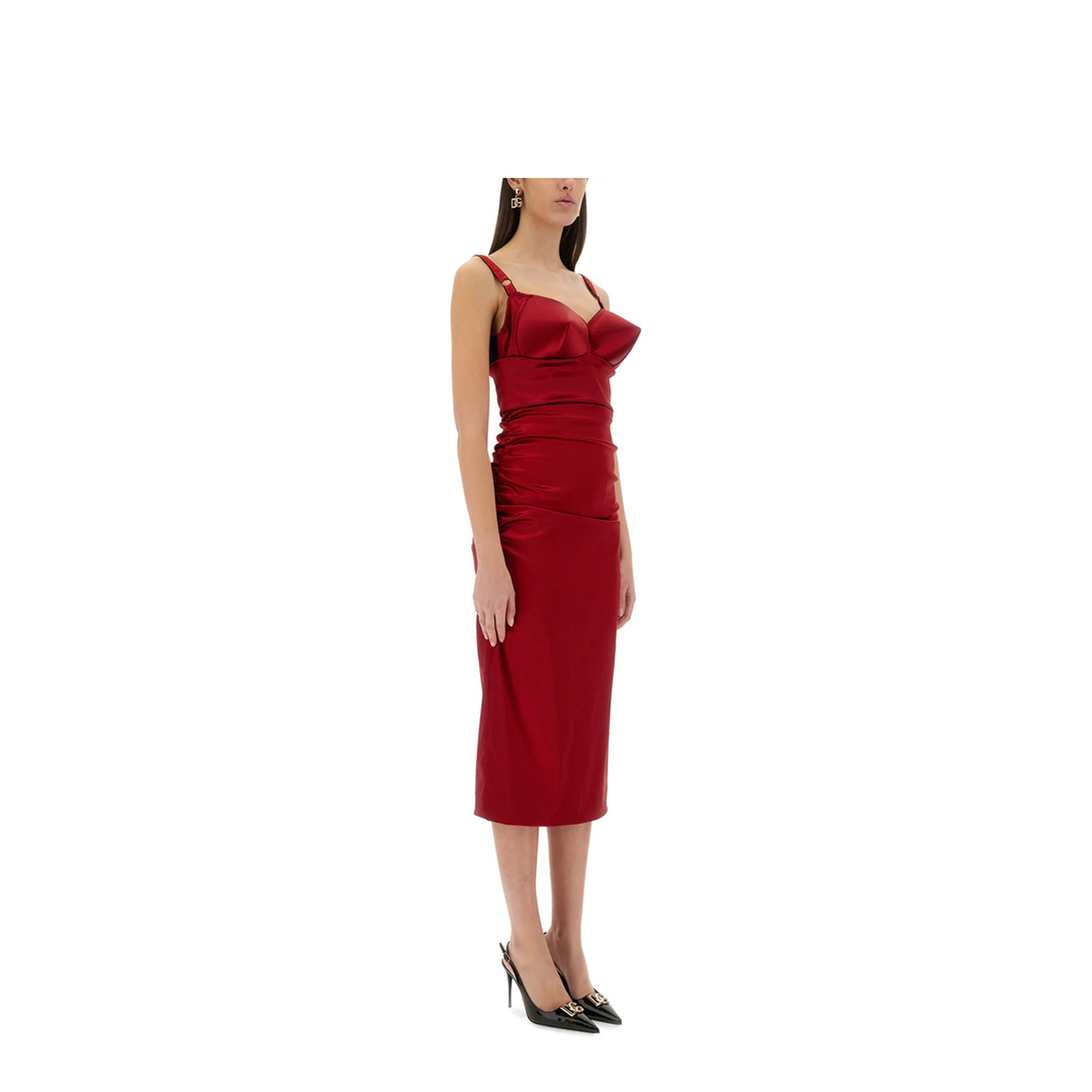 Longuette Dress with Cone Cups