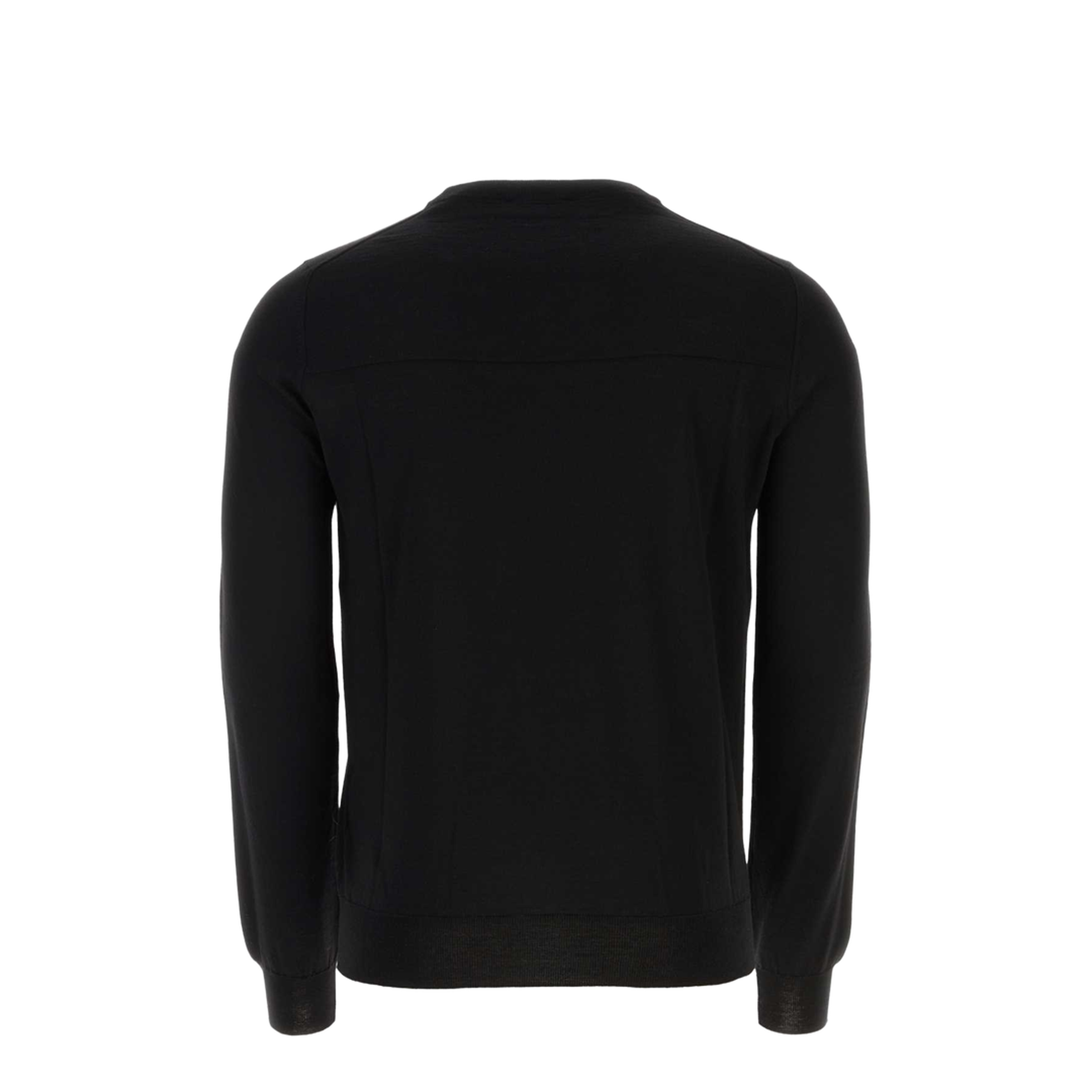 Black Crewneck Wool Knit