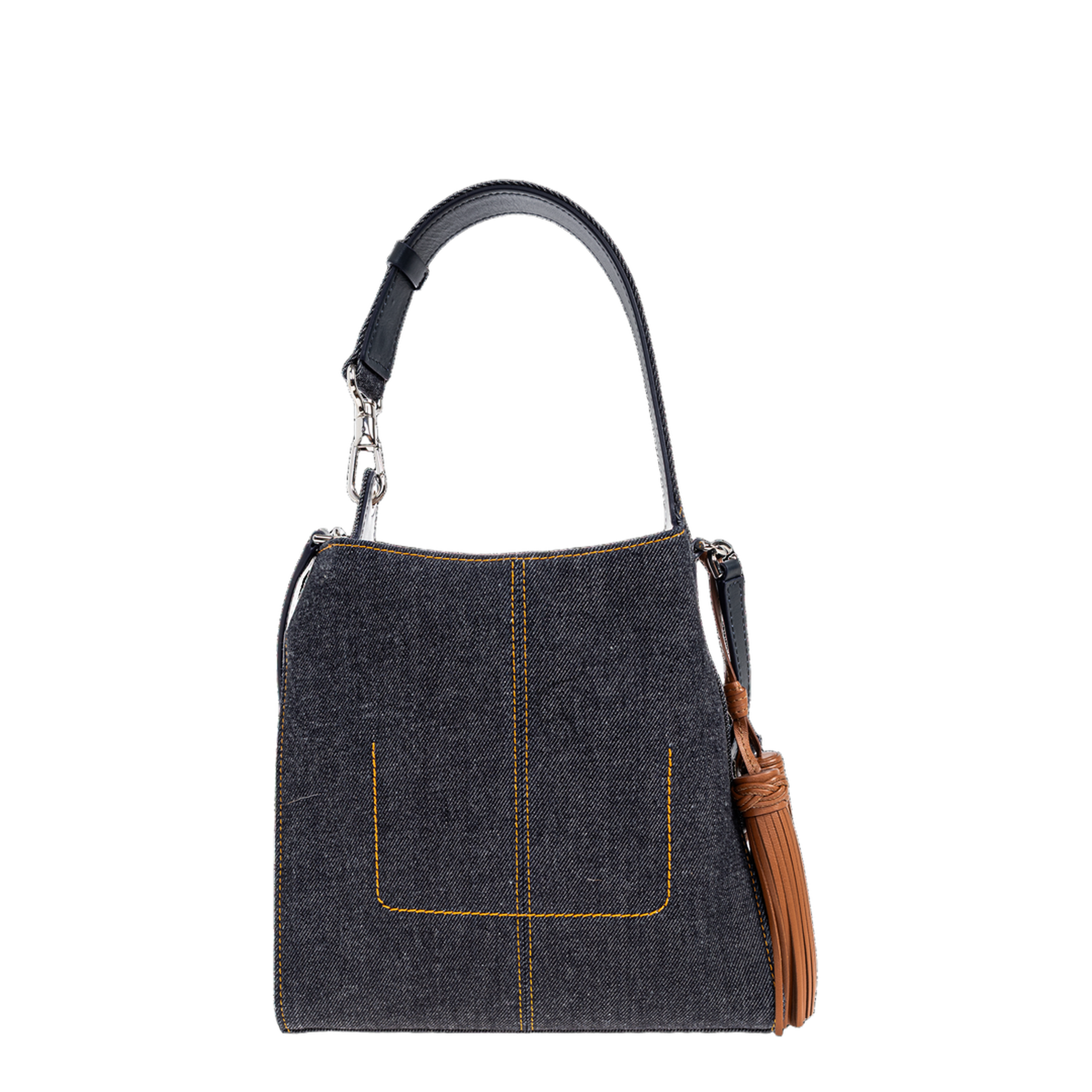 Mini Belted Hobo Bag in Denim - Indigo Blue