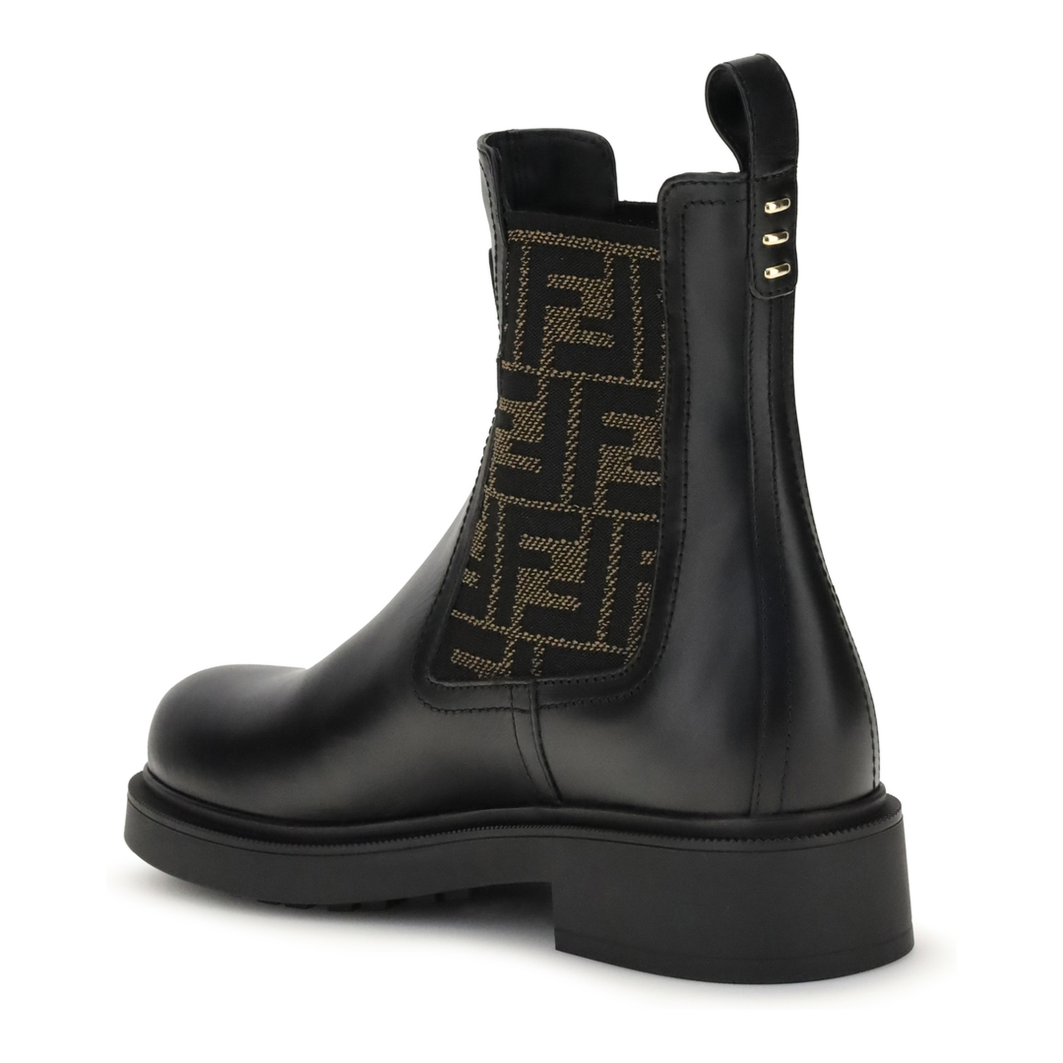 MAYFEYR - Fendi - Ff Leather And Fabric Ankle Boots - 8T8576A379