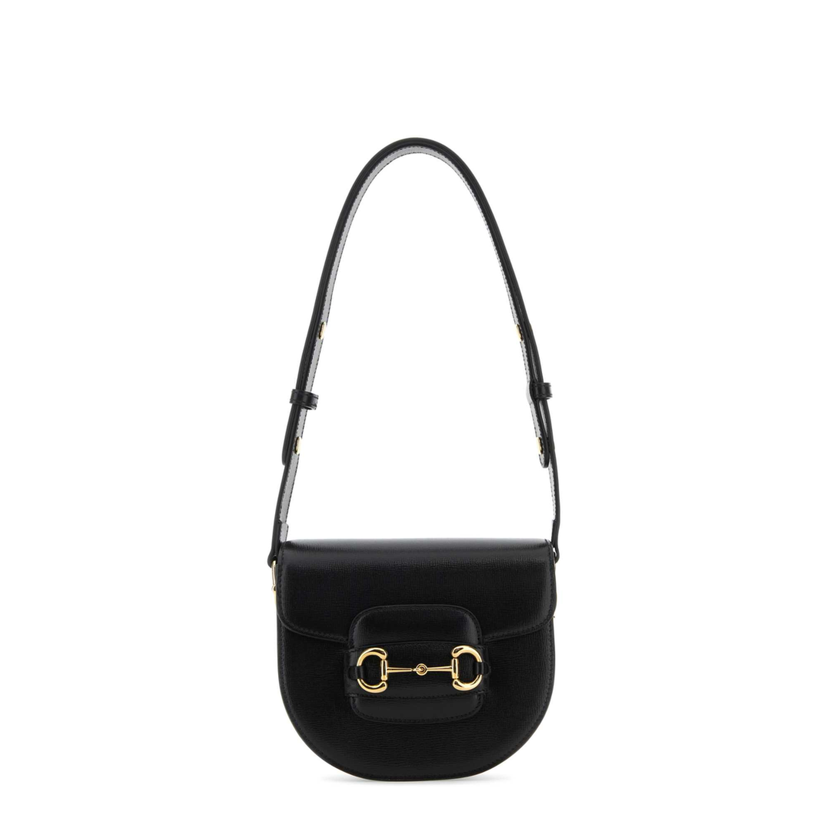 Horsebit 1955 Small Leather Soft Shoulder Bag - Black