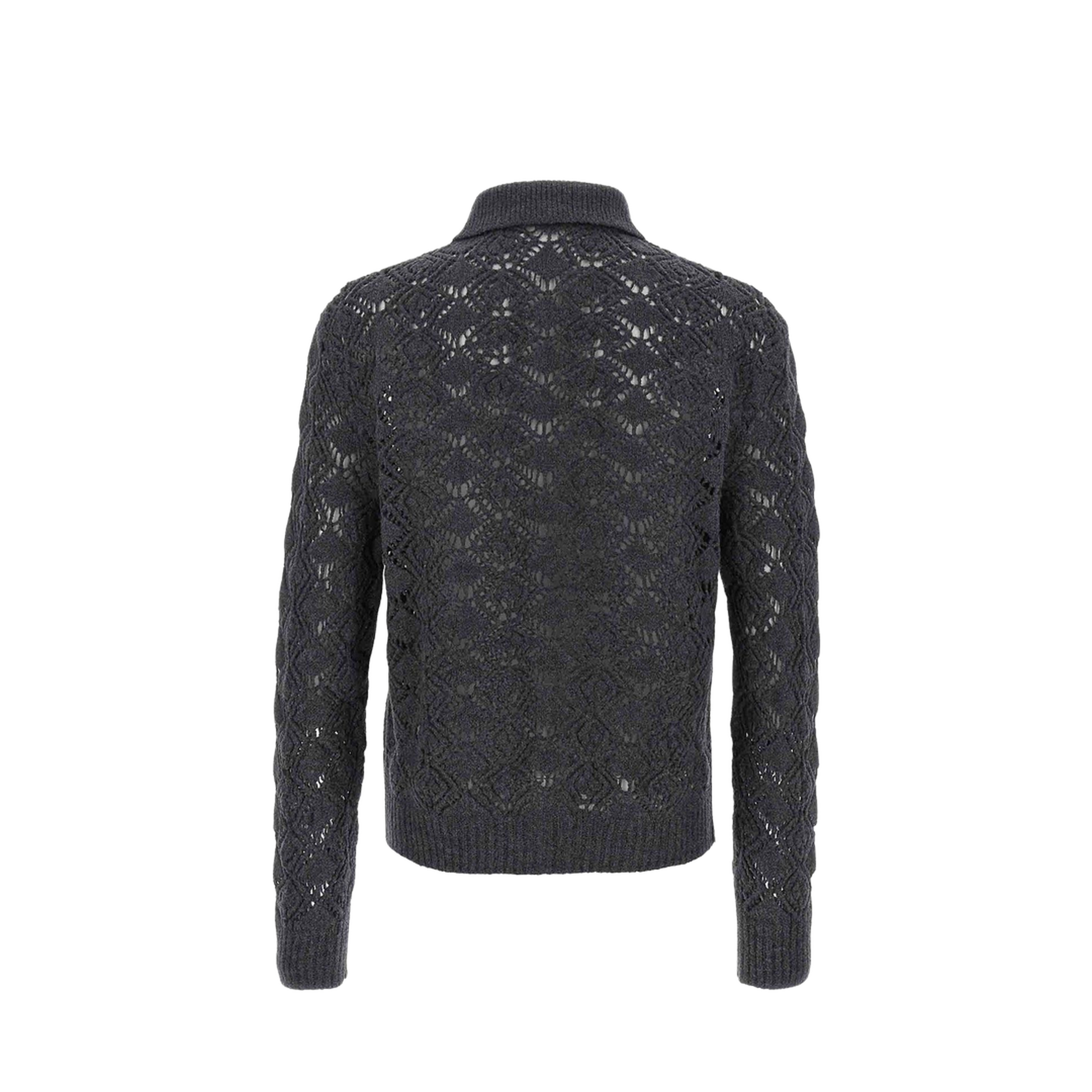 Openwork Wool Cardigan