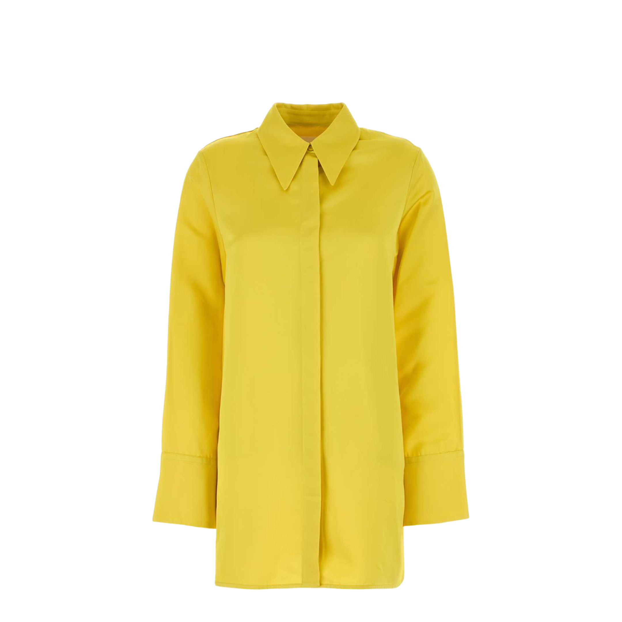 Yellow Satin Oversize Shirt