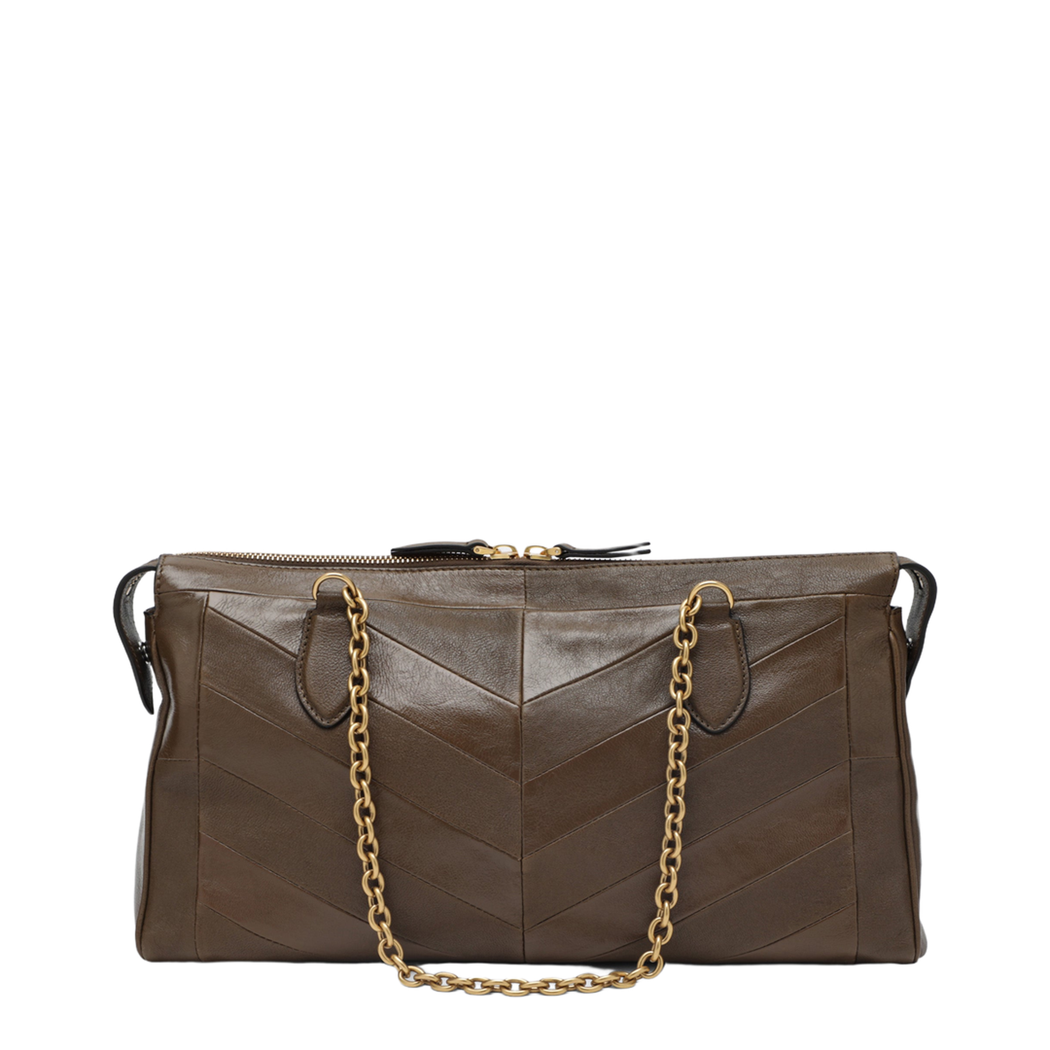 MAYFEYR - Valentino - Panthea Bag In Tundra-Colored Nappa Leather With Chevron Pattern - 9W2B0S70UYFBGQ