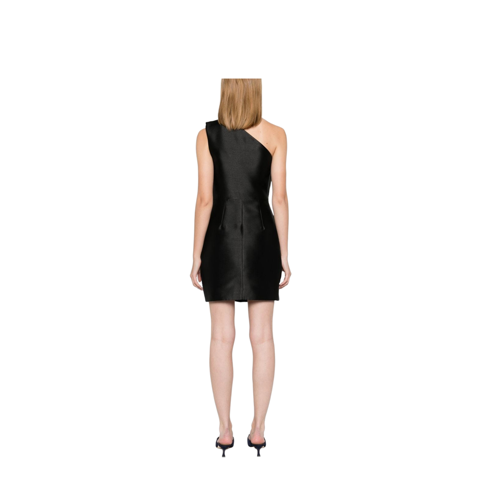One-Shoulder Draped Mini Dress