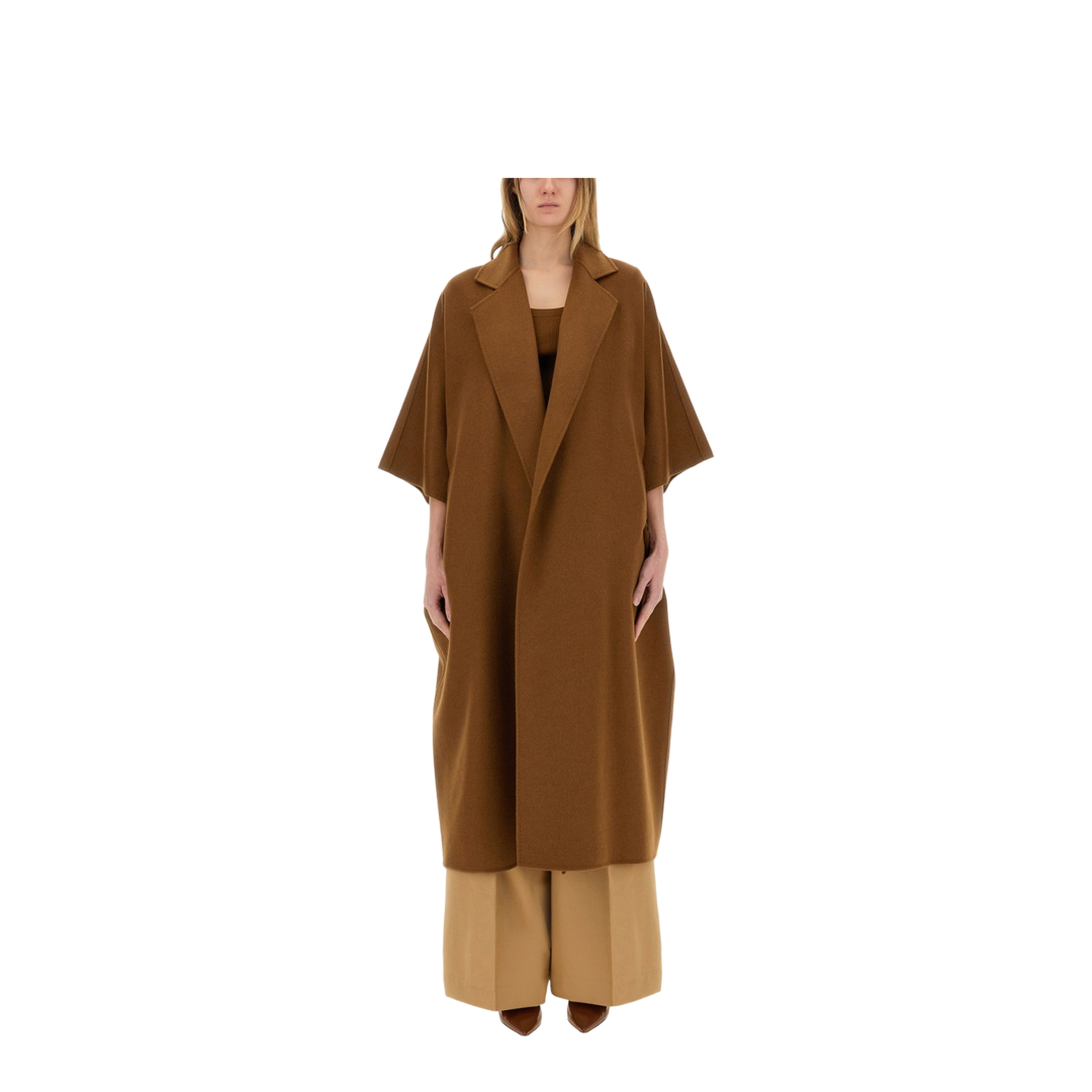 Camel Drap Cape Coat