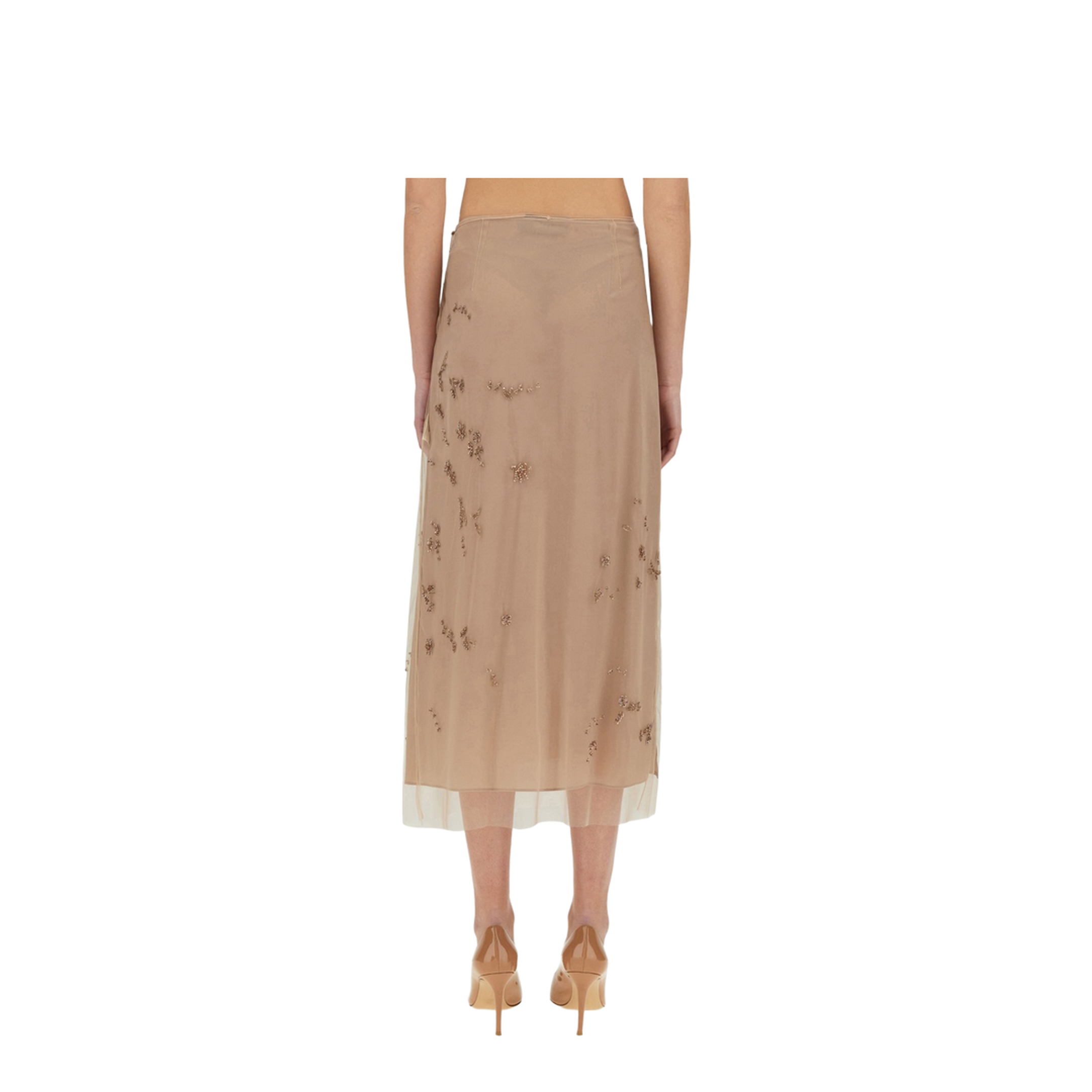 Tulle Skirt with Embroidery