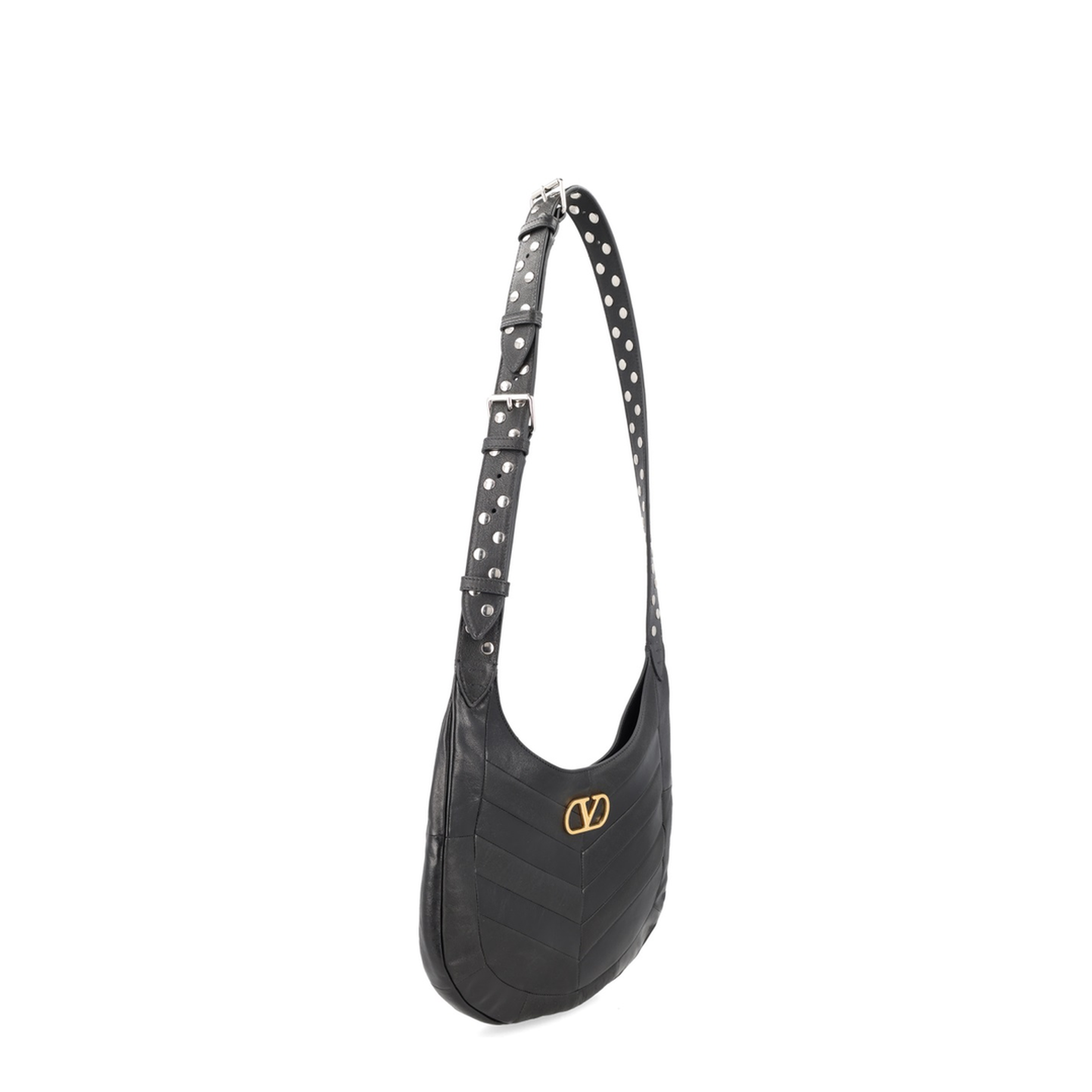 Hoboho Medium Nappa Leather Hobo Bag - Black