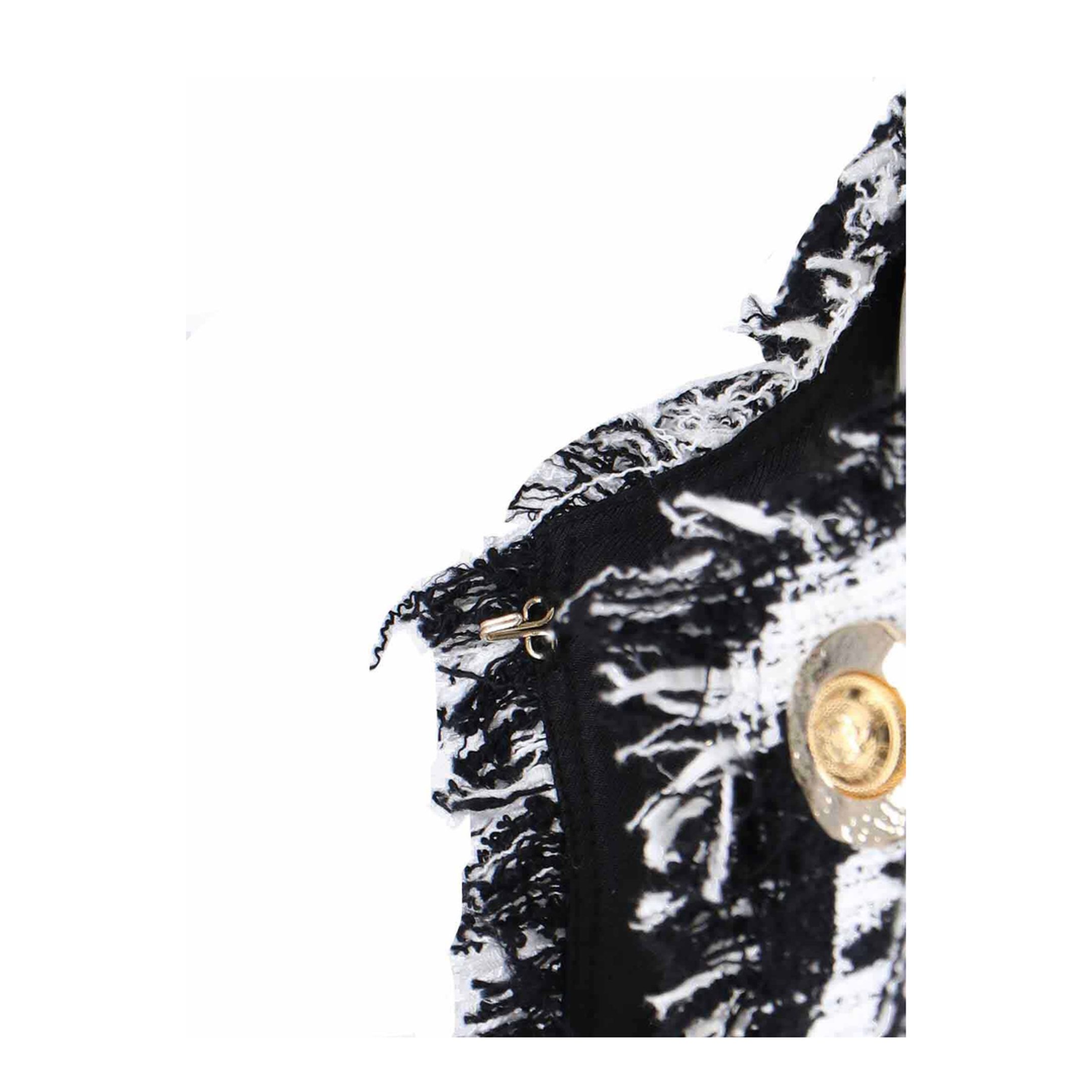 Jacket with Decorative Buttons - Black